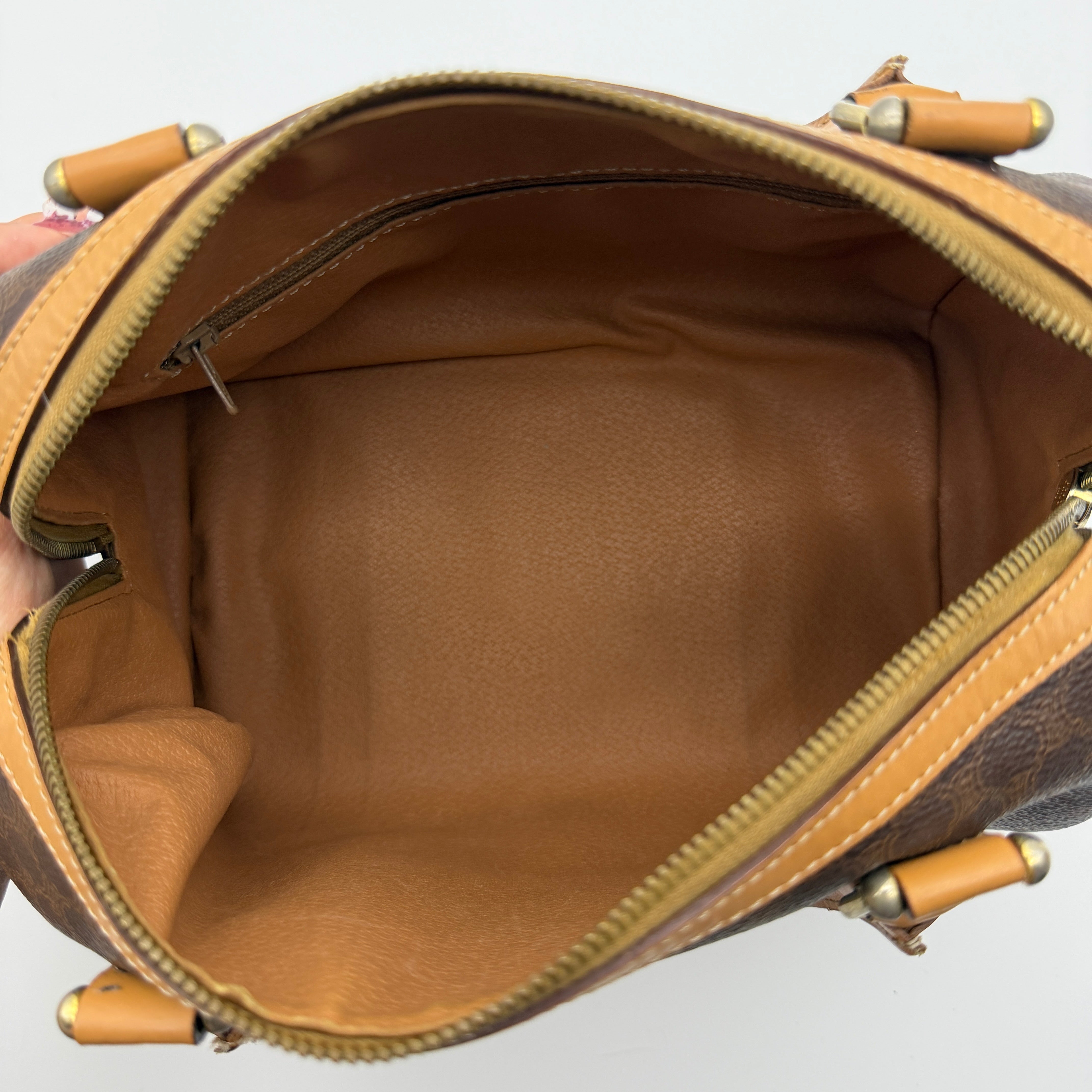 Celine Macadam Boston Bag Brown/Beige