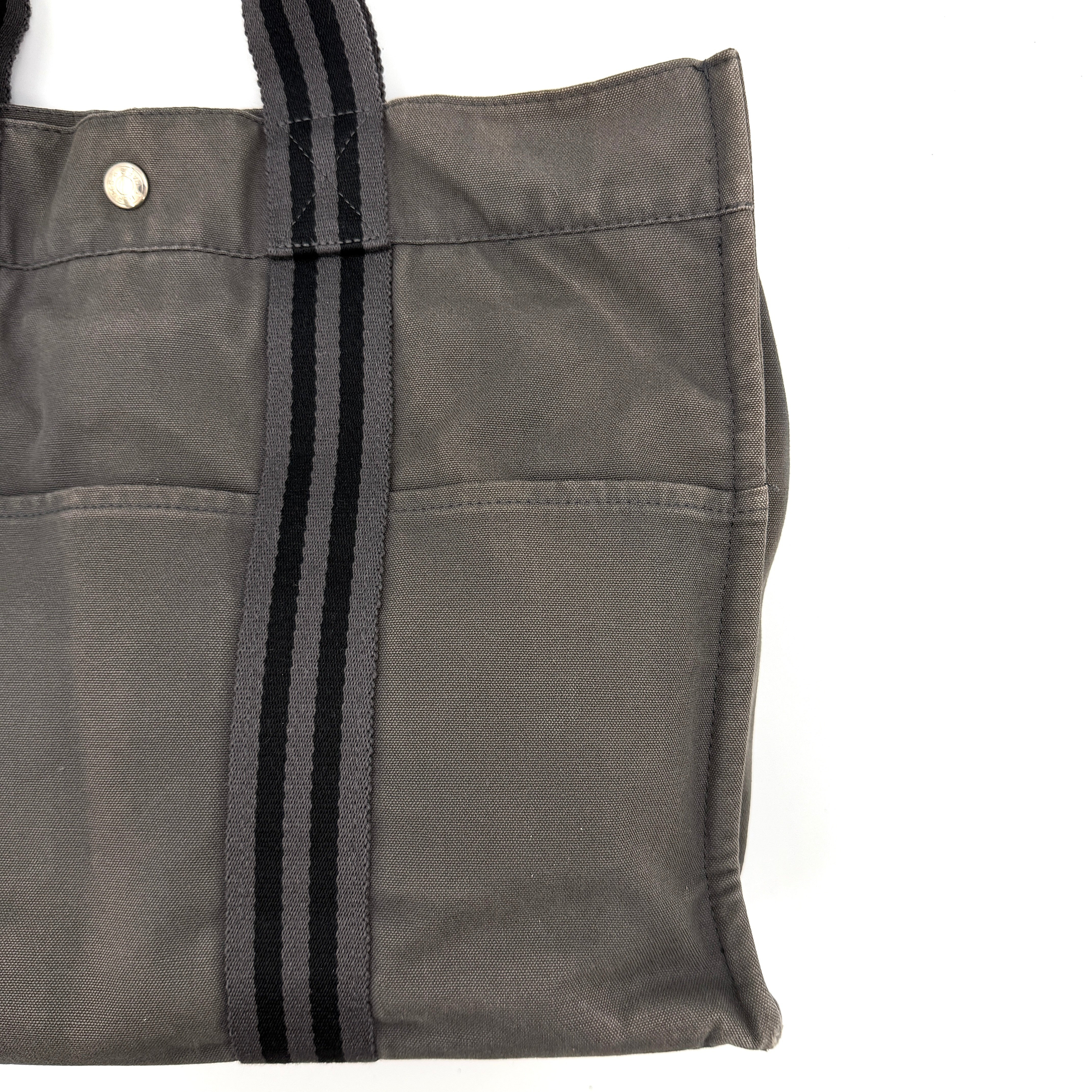 Hermès Fourre Tout MM Tote Bag Black/Grey