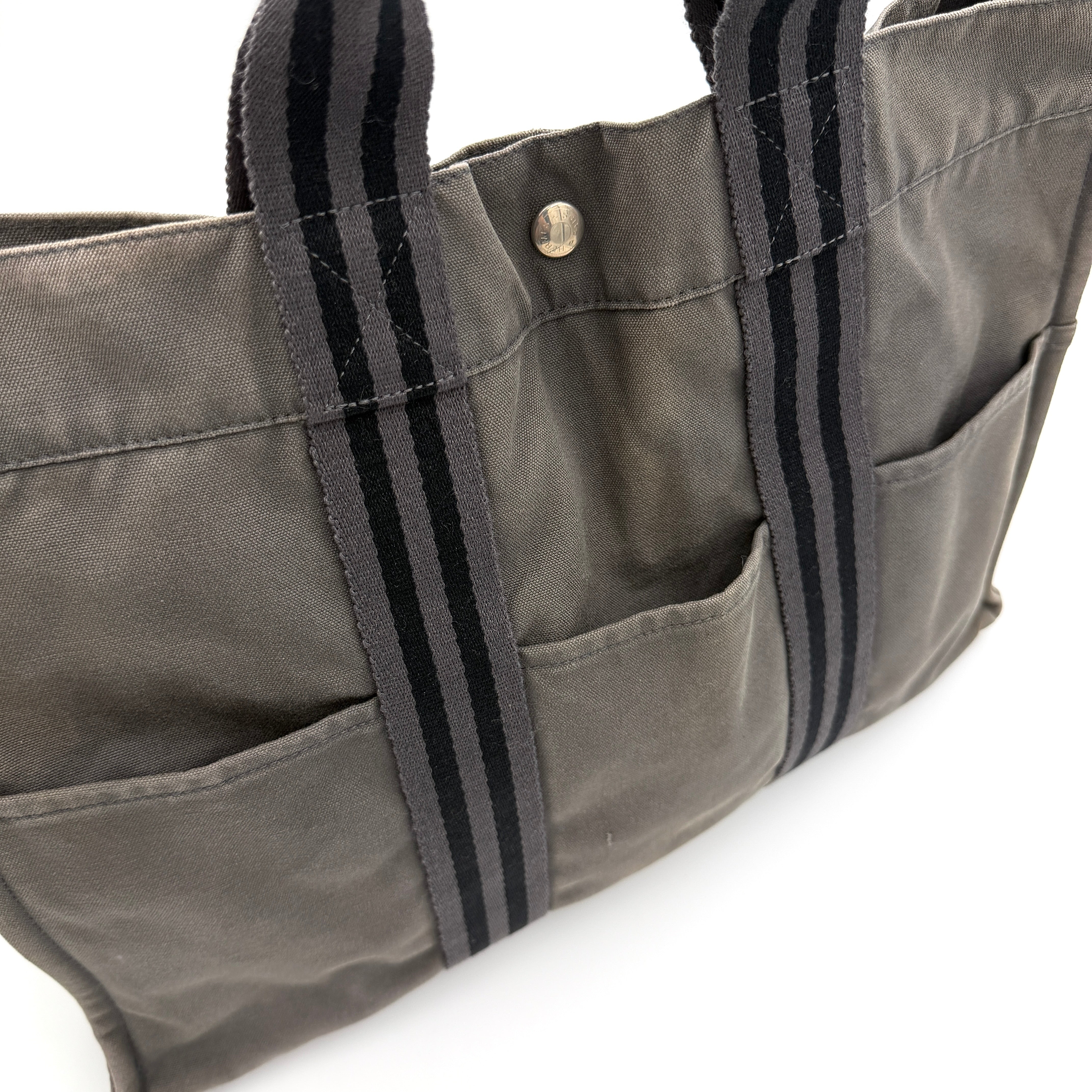 Hermès Fourre Tout MM Tote Bag Black/Grey