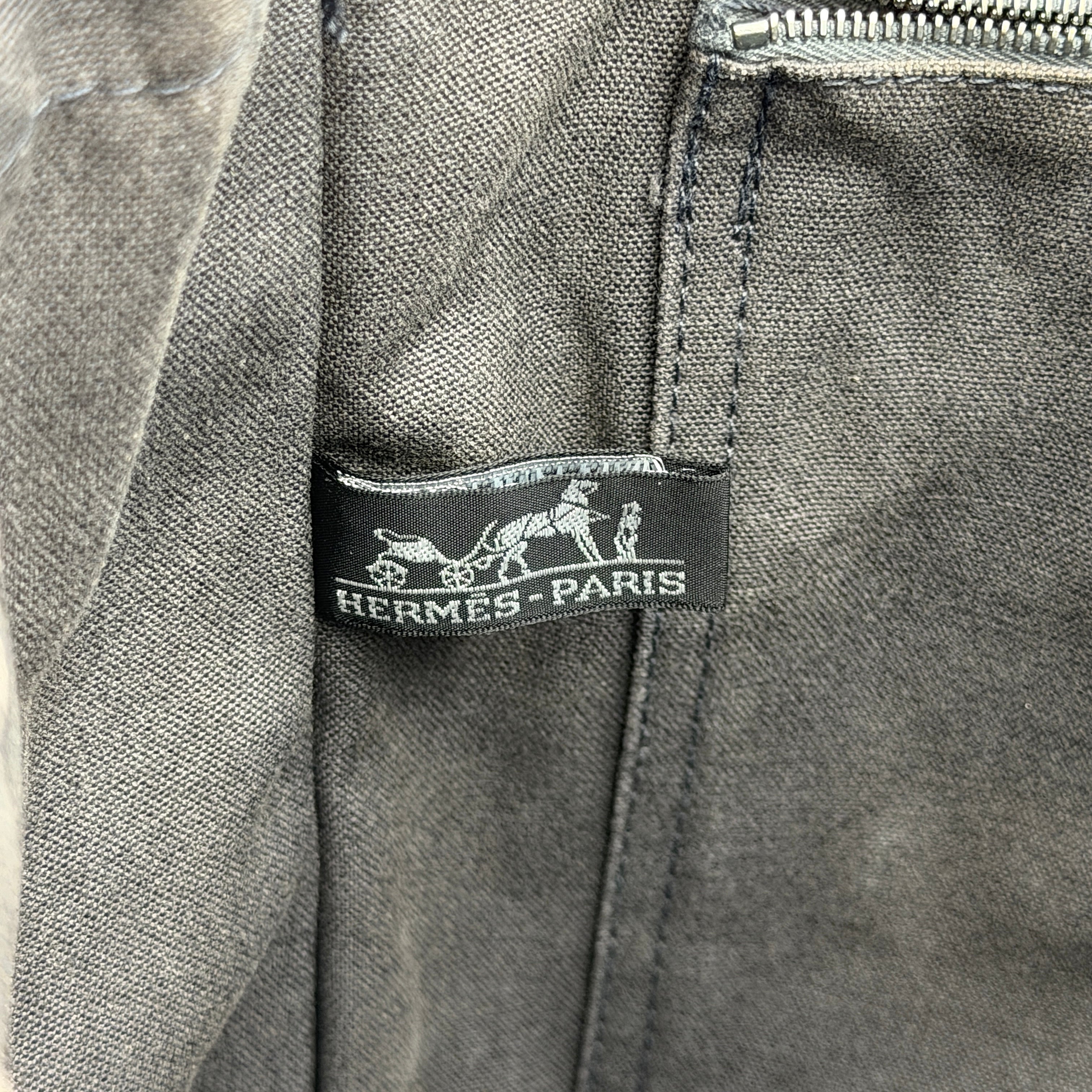 Hermès Fourre Tout MM Tote Bag Black/Grey