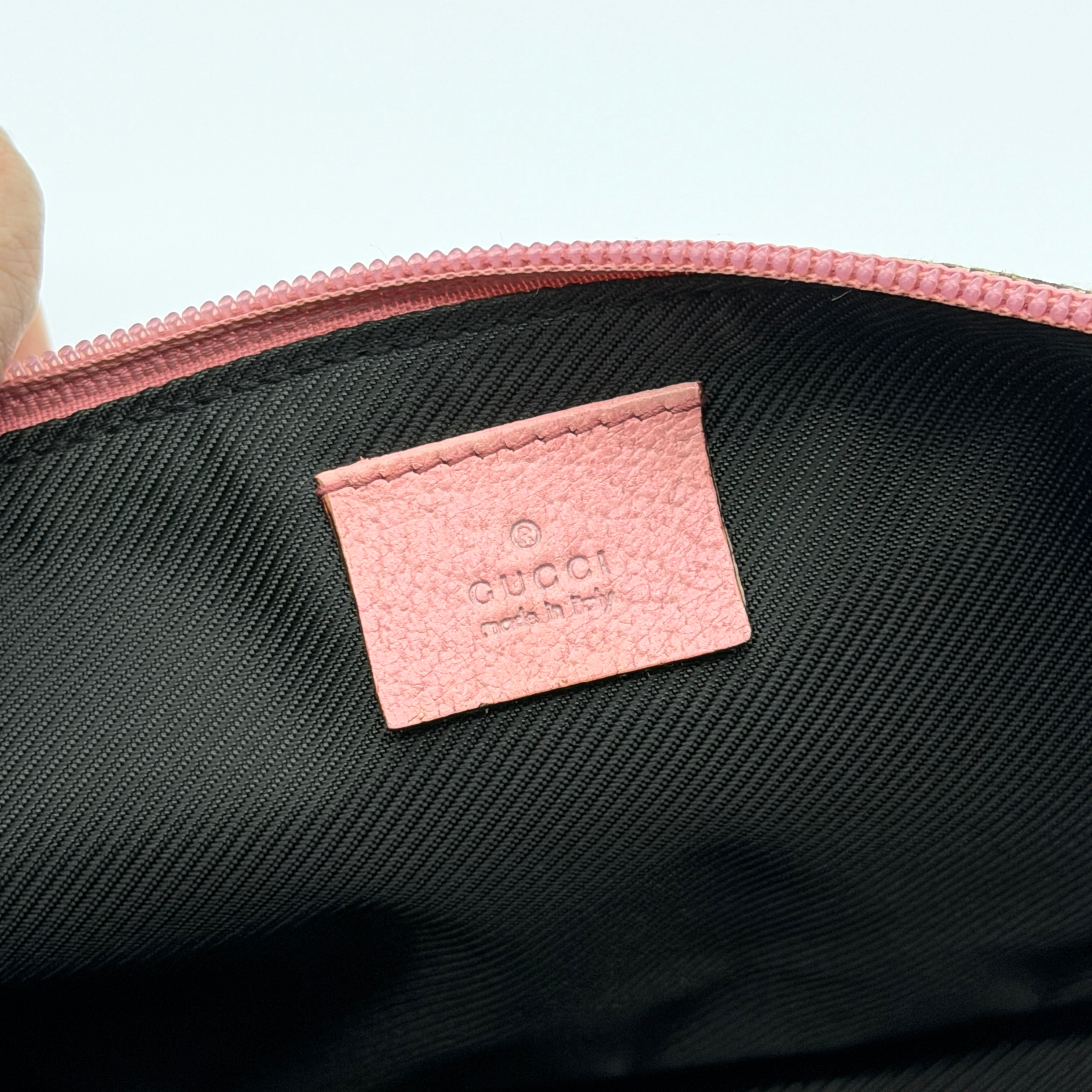 Gucci GG Monogram Pochette Boat Shoulder Bag Beige/Pink