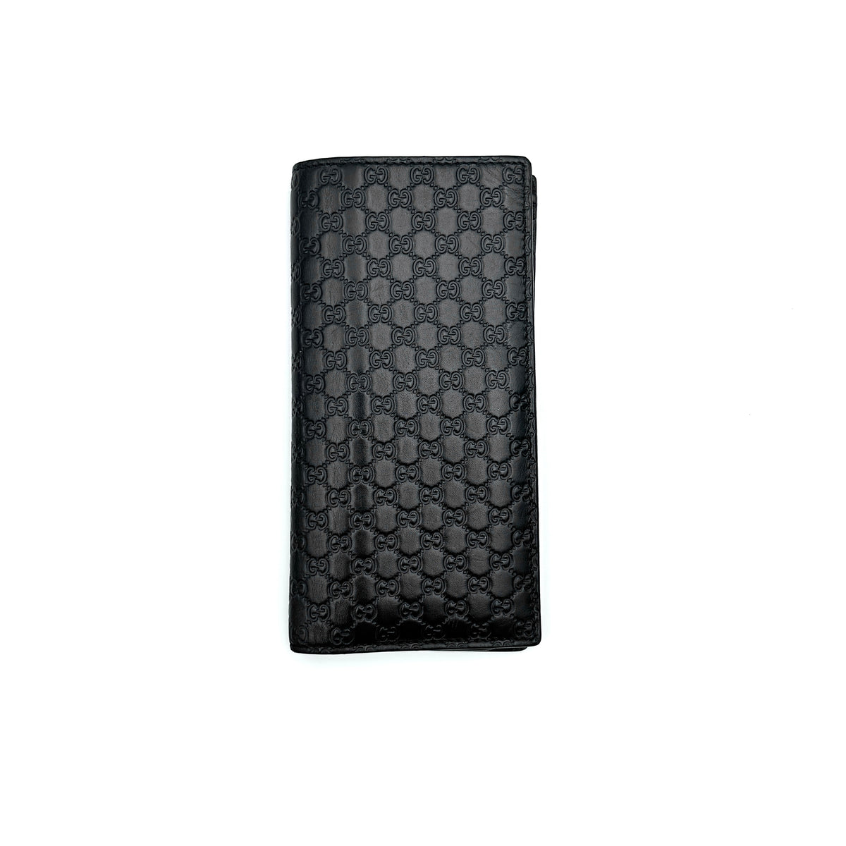Gucci Microguccissima GG Monogram Embossed Long Wallet Navy Blue