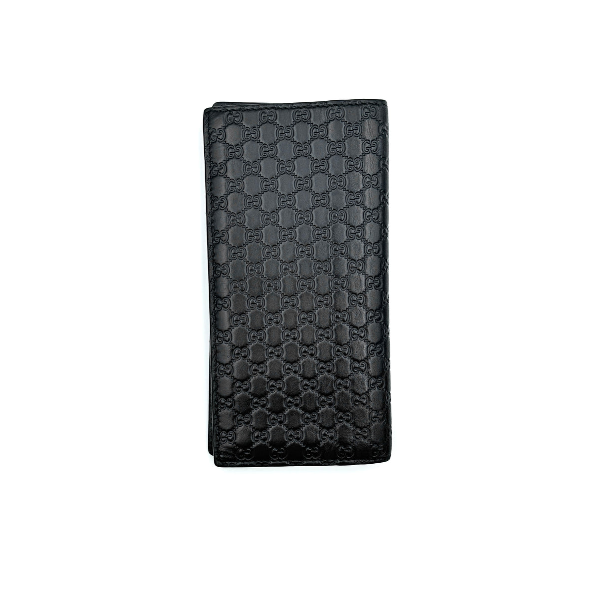 Gucci Microguccissima GG Monogram Embossed Long Wallet Navy Blue