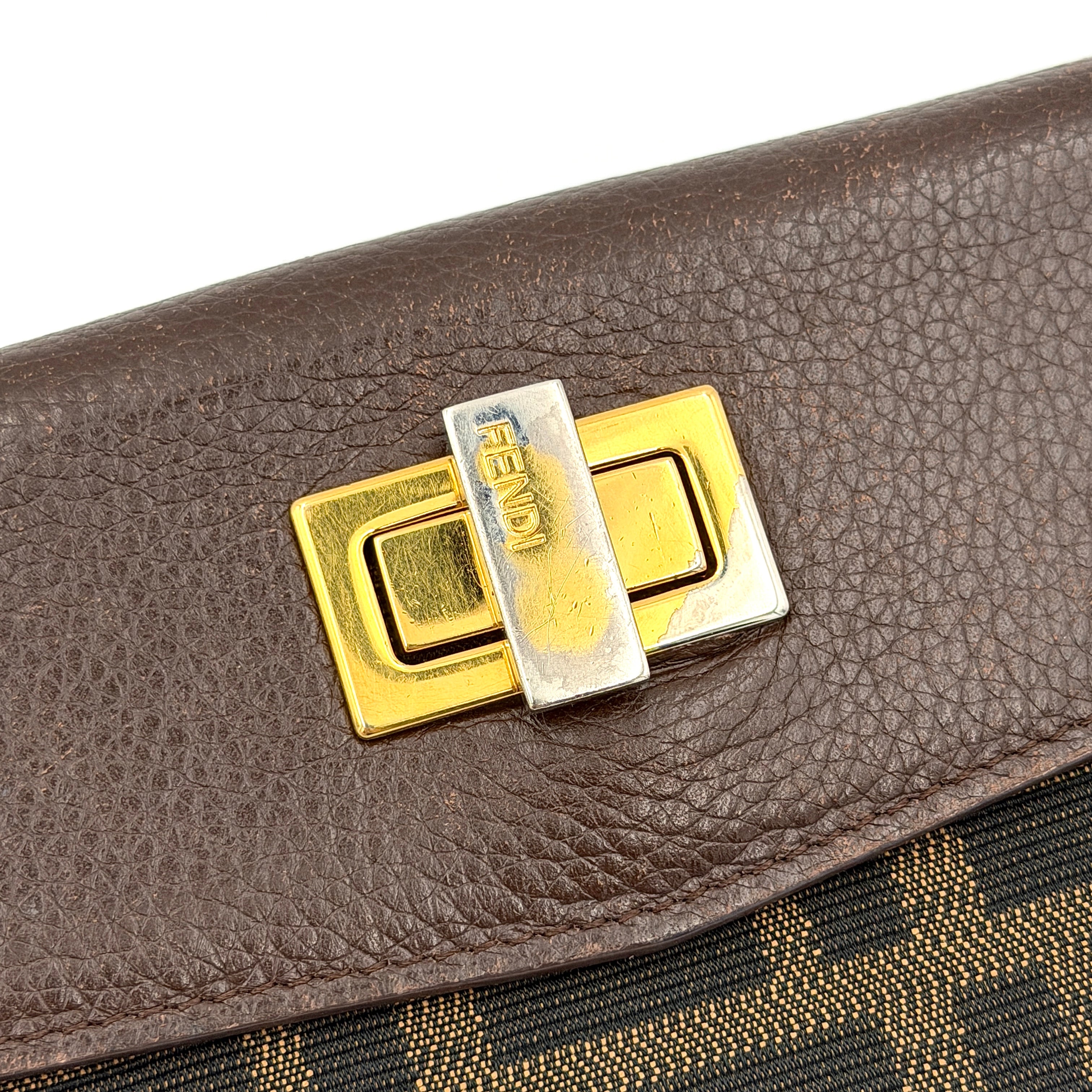 Fendi FF Zucca Long Wallet Brown