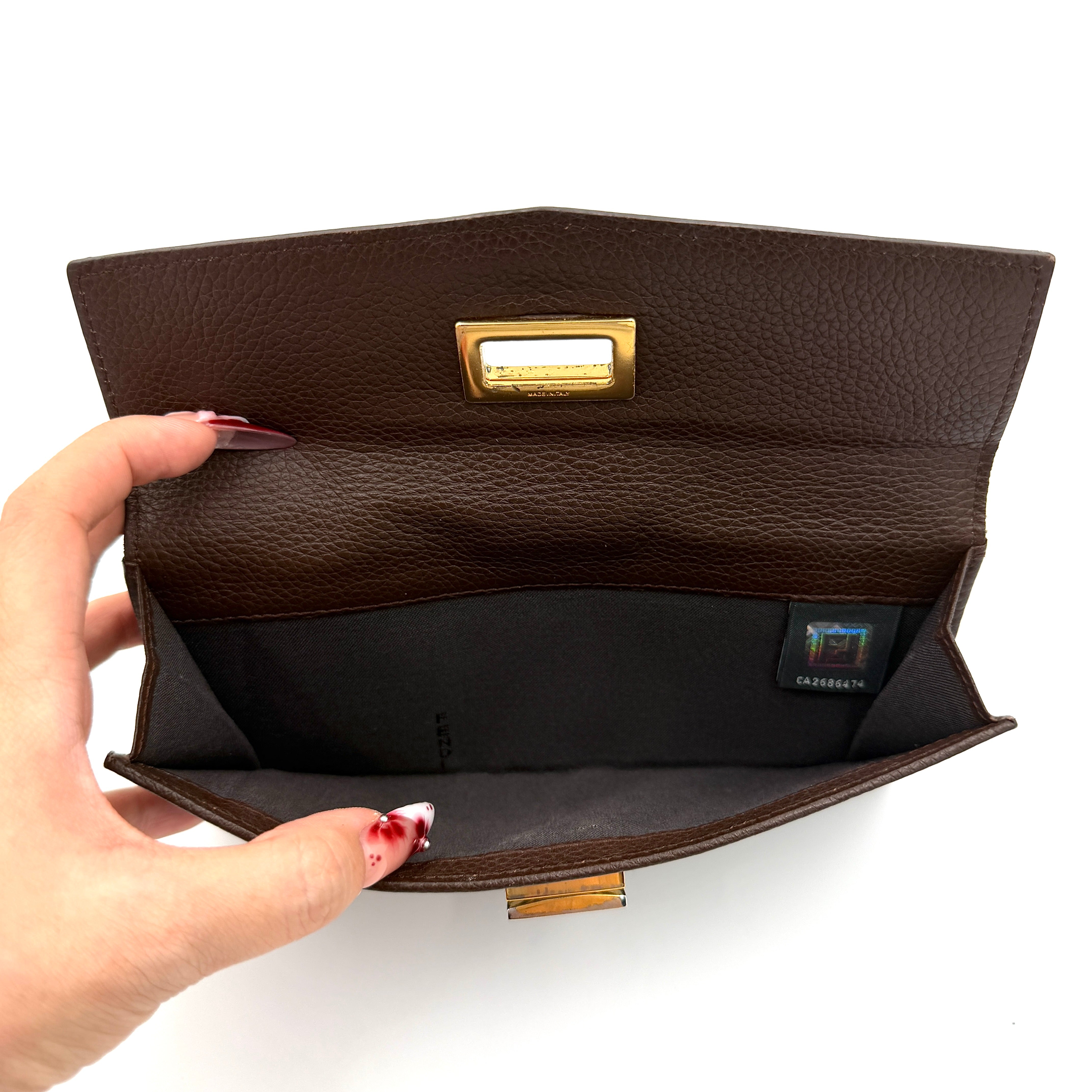 Fendi FF Zucca Long Wallet Brown