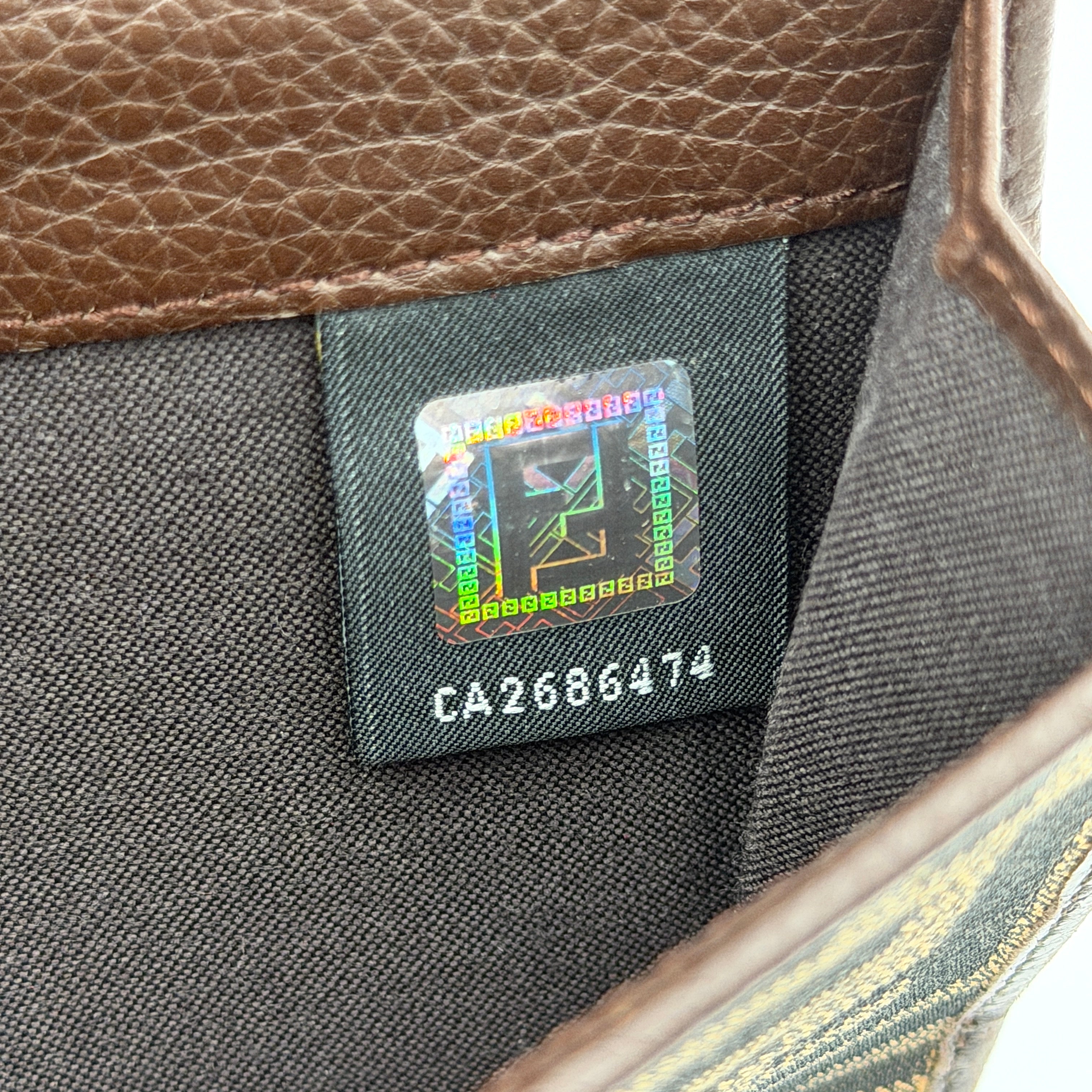 Fendi FF Zucca Long Wallet Brown