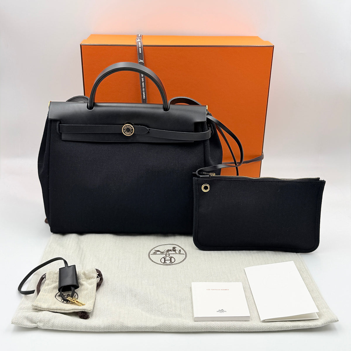 Hermès 2Way Herbag Zip 31 Handbag Black Noir