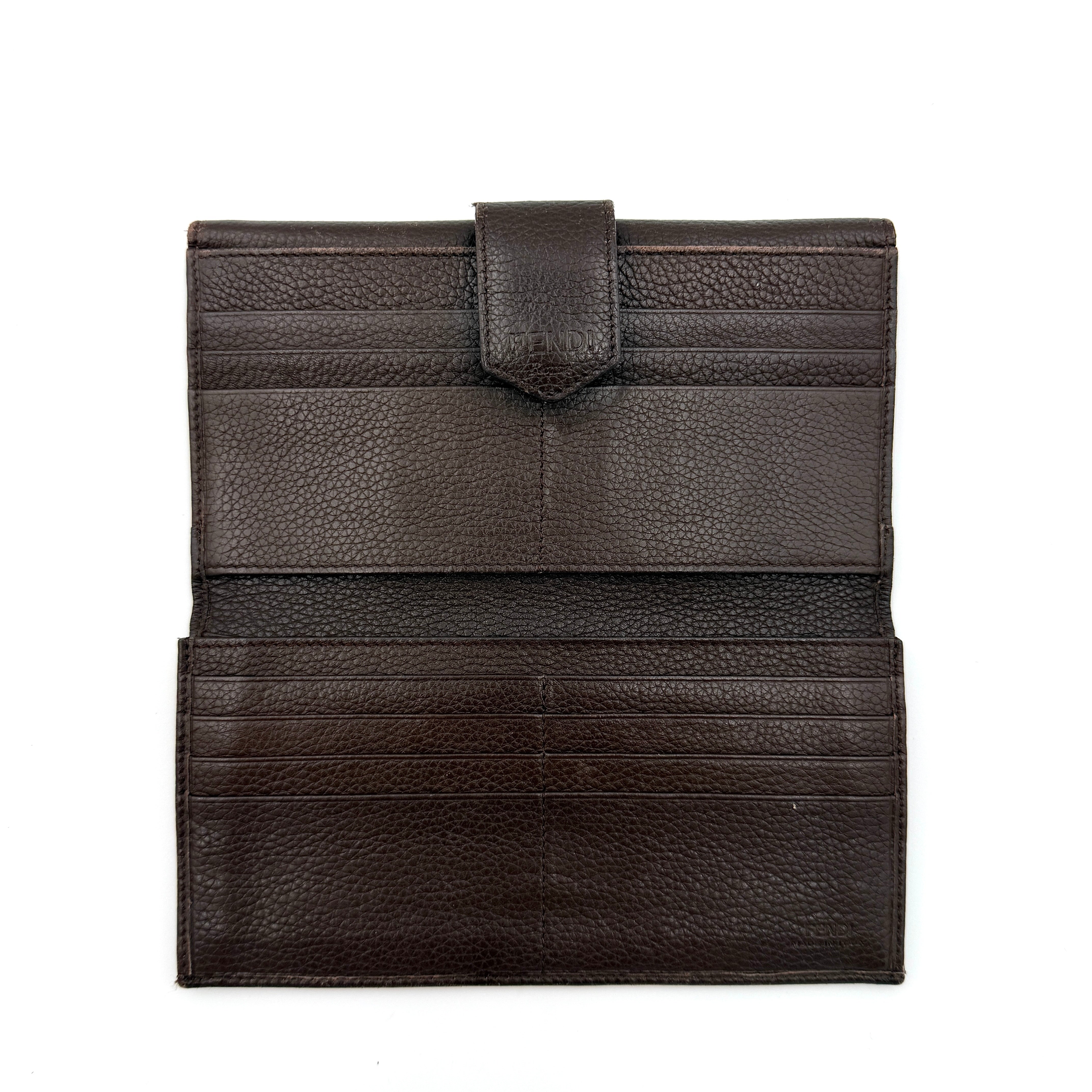 Fendi FF Zucca Long Wallet Brown