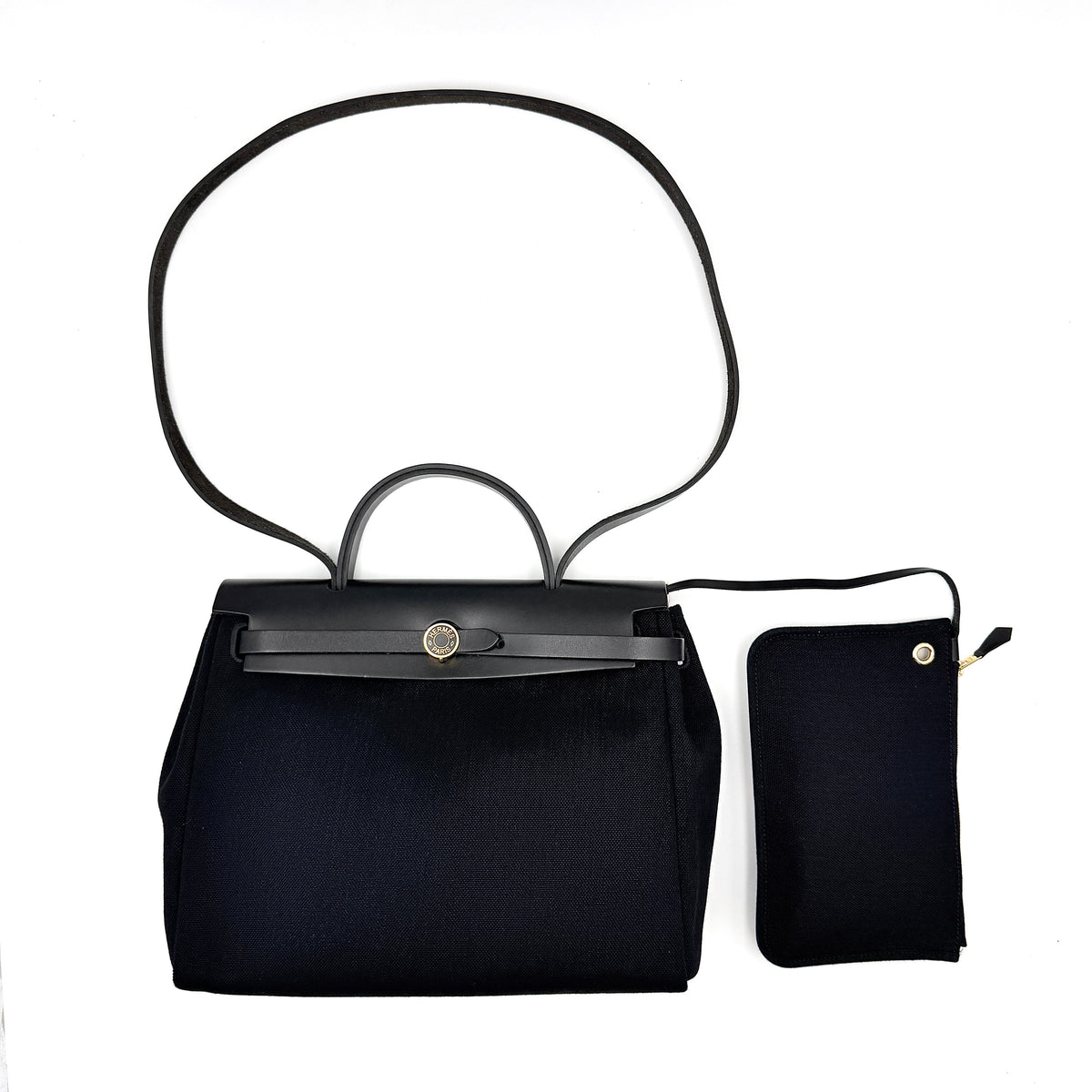 Hermès 2Way Herbag Zip 31 Handbag Black Noir
