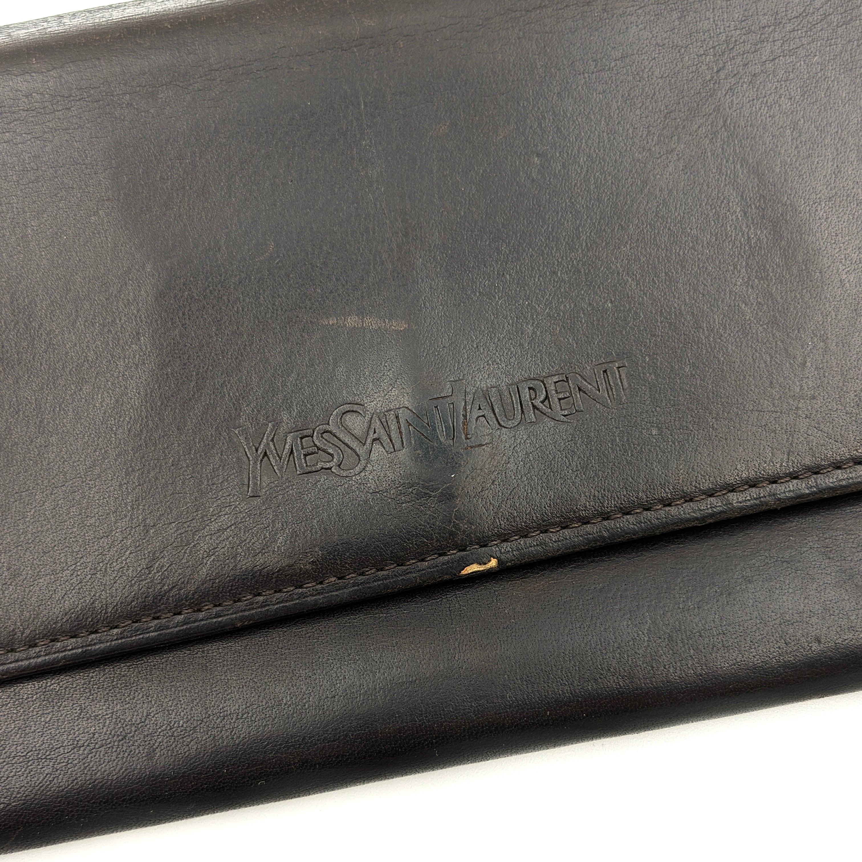 Saint Laurent YSL Paris SLP Long Wallet Black