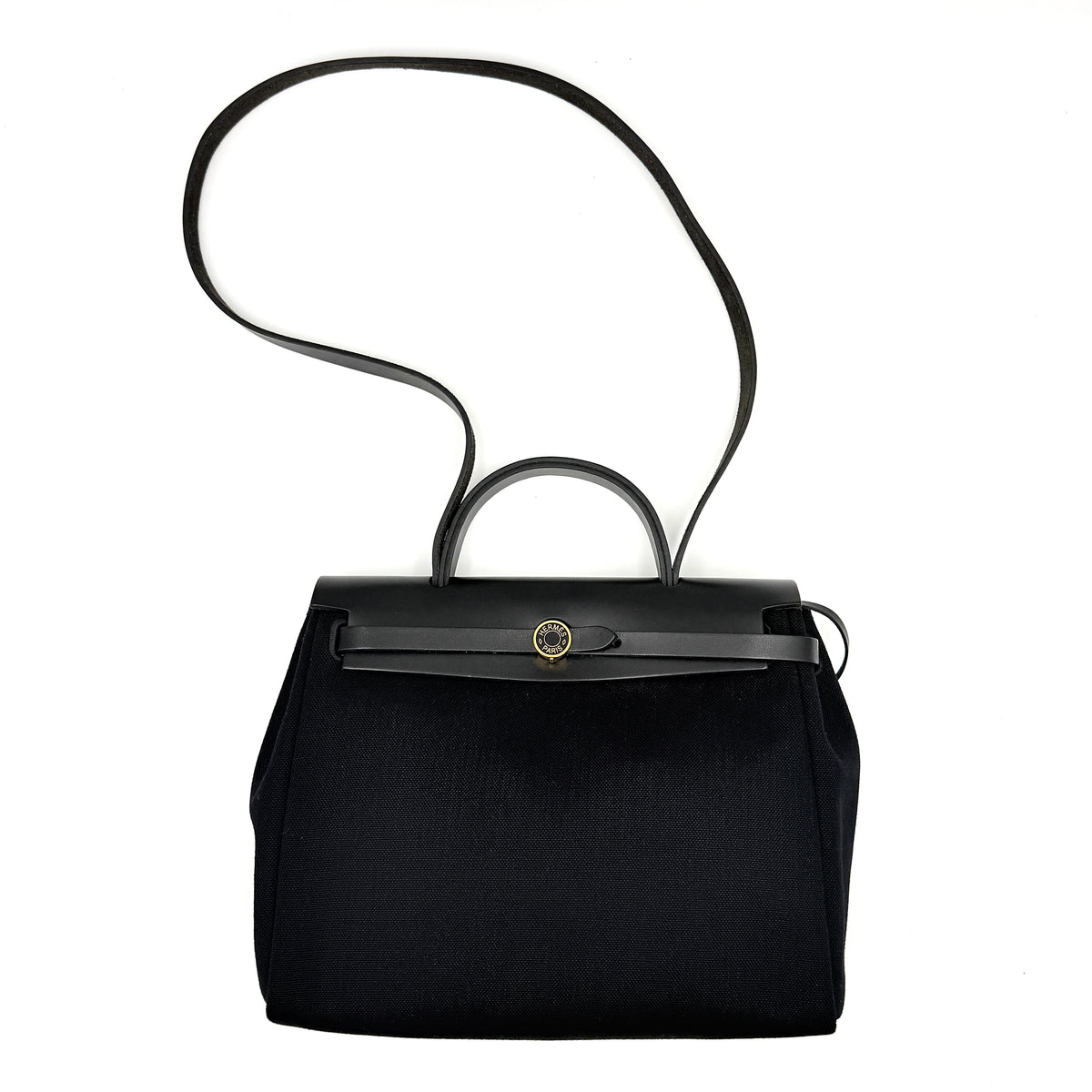 Hermès 2Way Herbag Zip 31 Handbag Black Noir