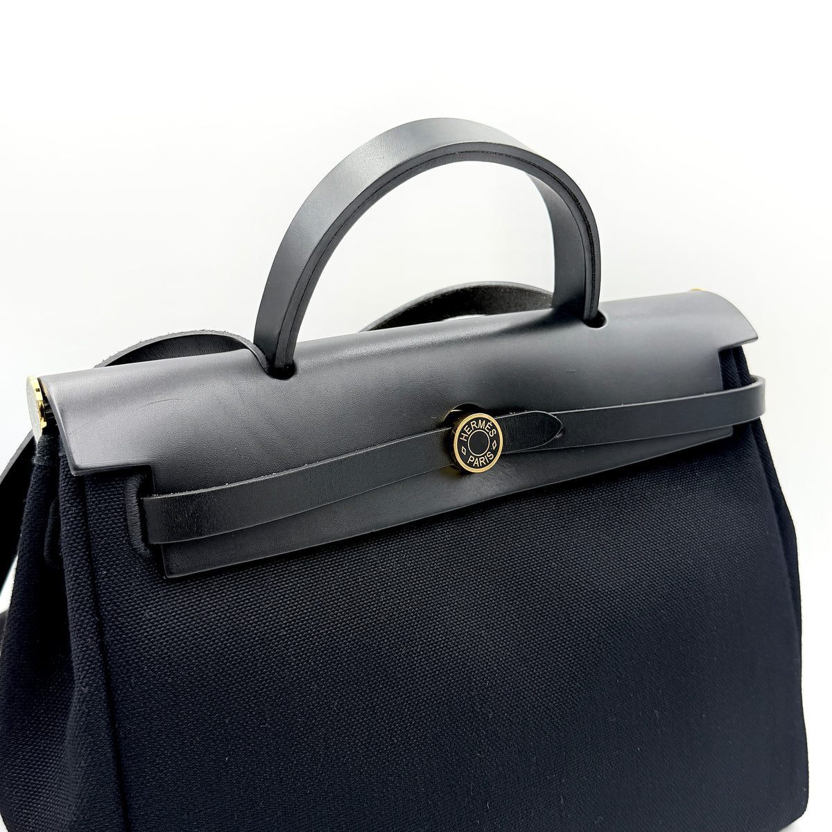Hermès 2Way Herbag Zip 31 Handbag Black Noir