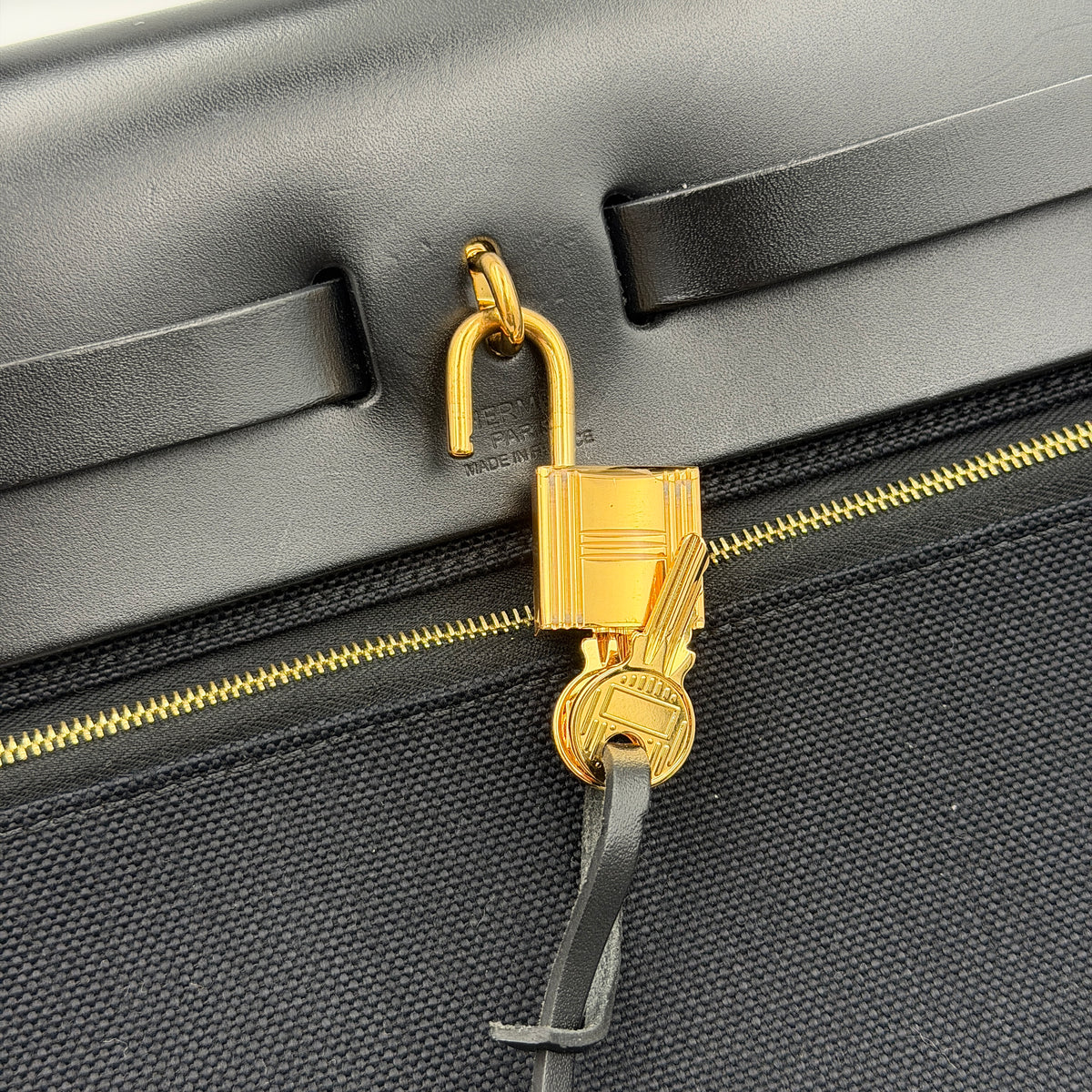 Hermès 2Way Herbag Zip 31 Handbag Black Noir