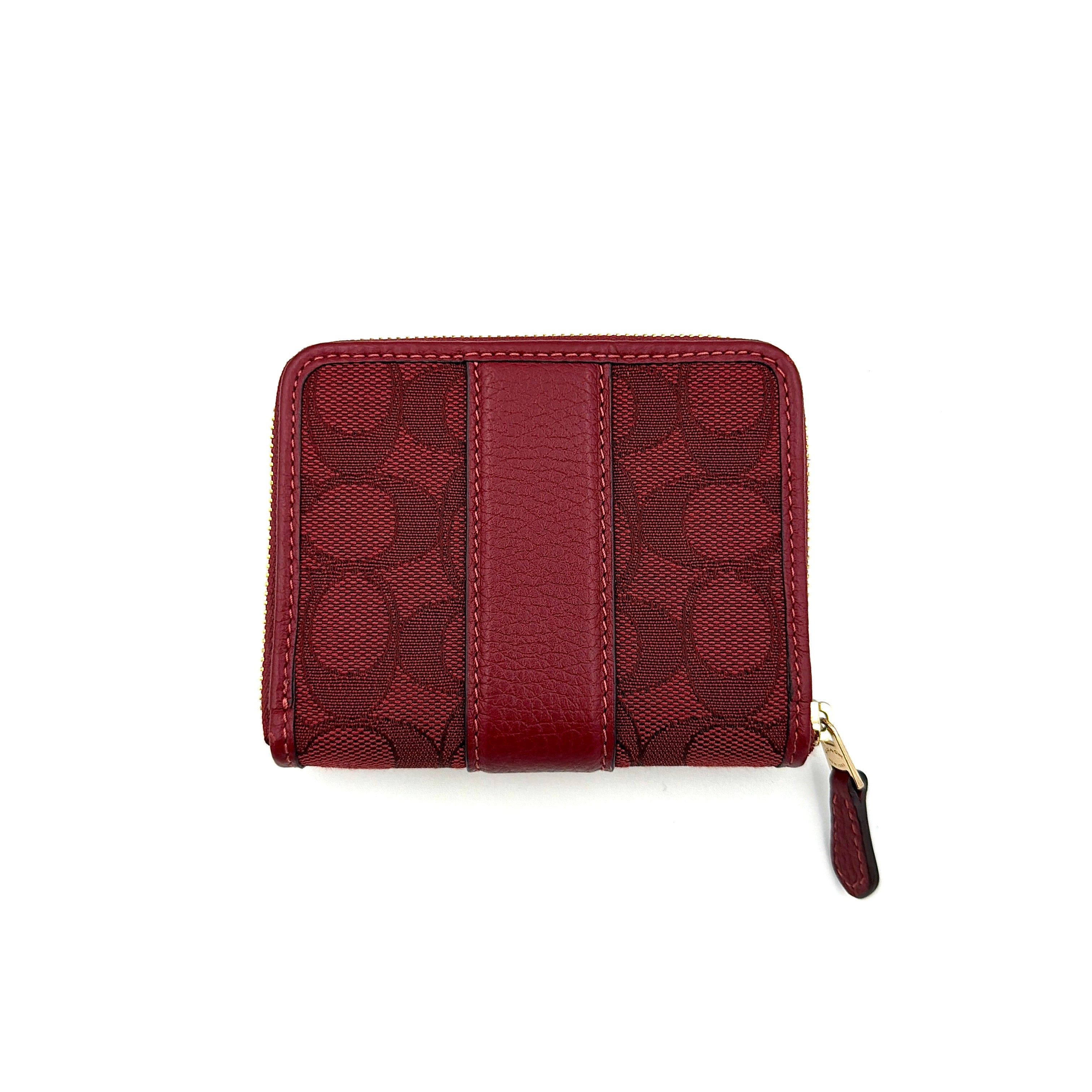 Coach Lonnie Small Zip Around Wallet Red
