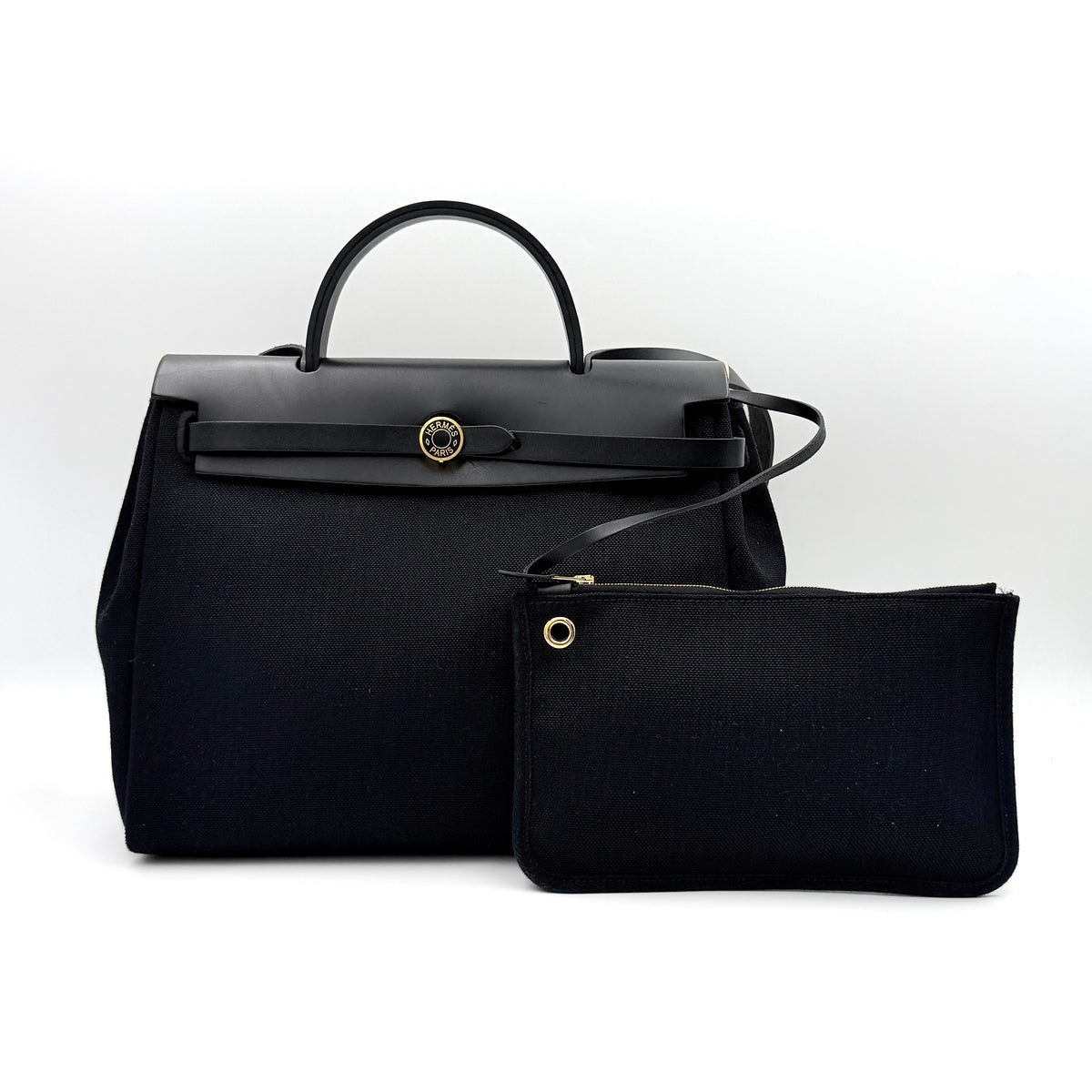 Hermès 2Way Herbag Zip 31 Handbag Black Noir