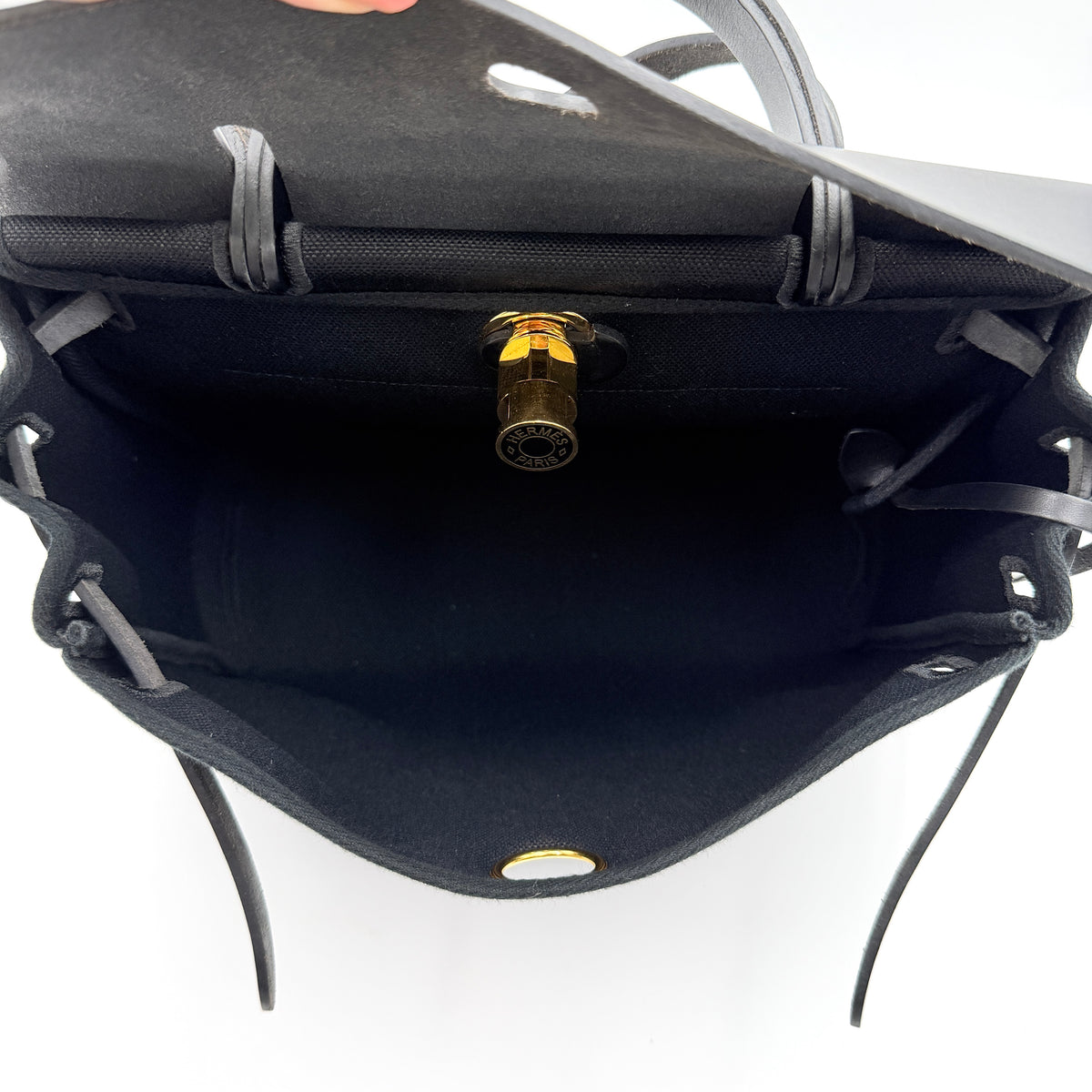 Hermès 2Way Herbag Zip 31 Handbag Black Noir