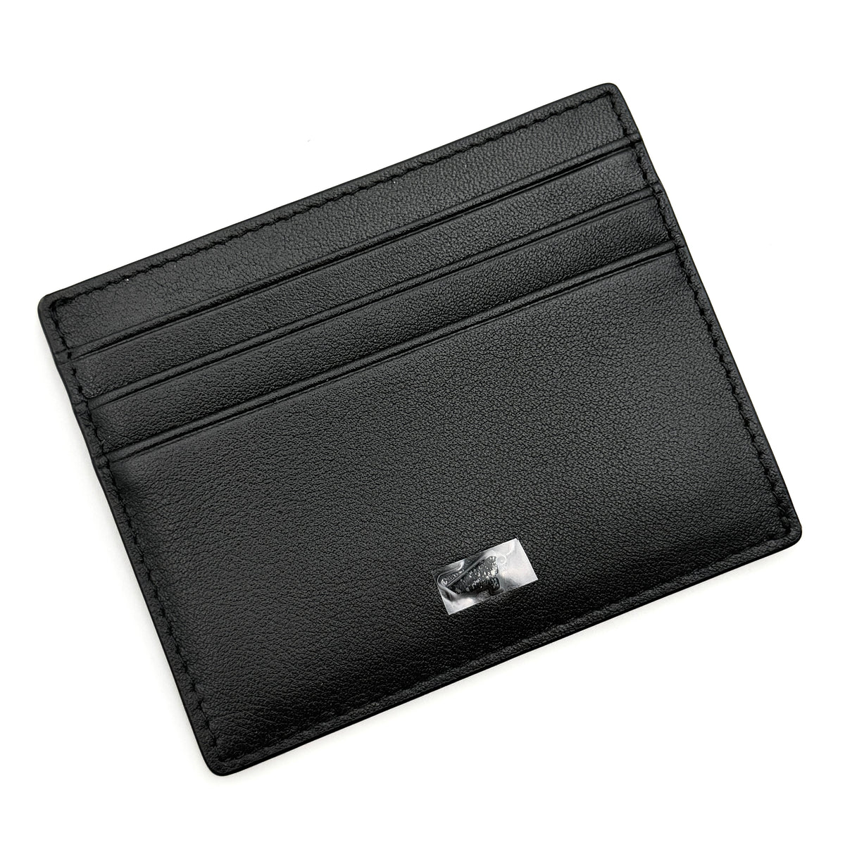 Braun Büffel Leather Card Holder Black