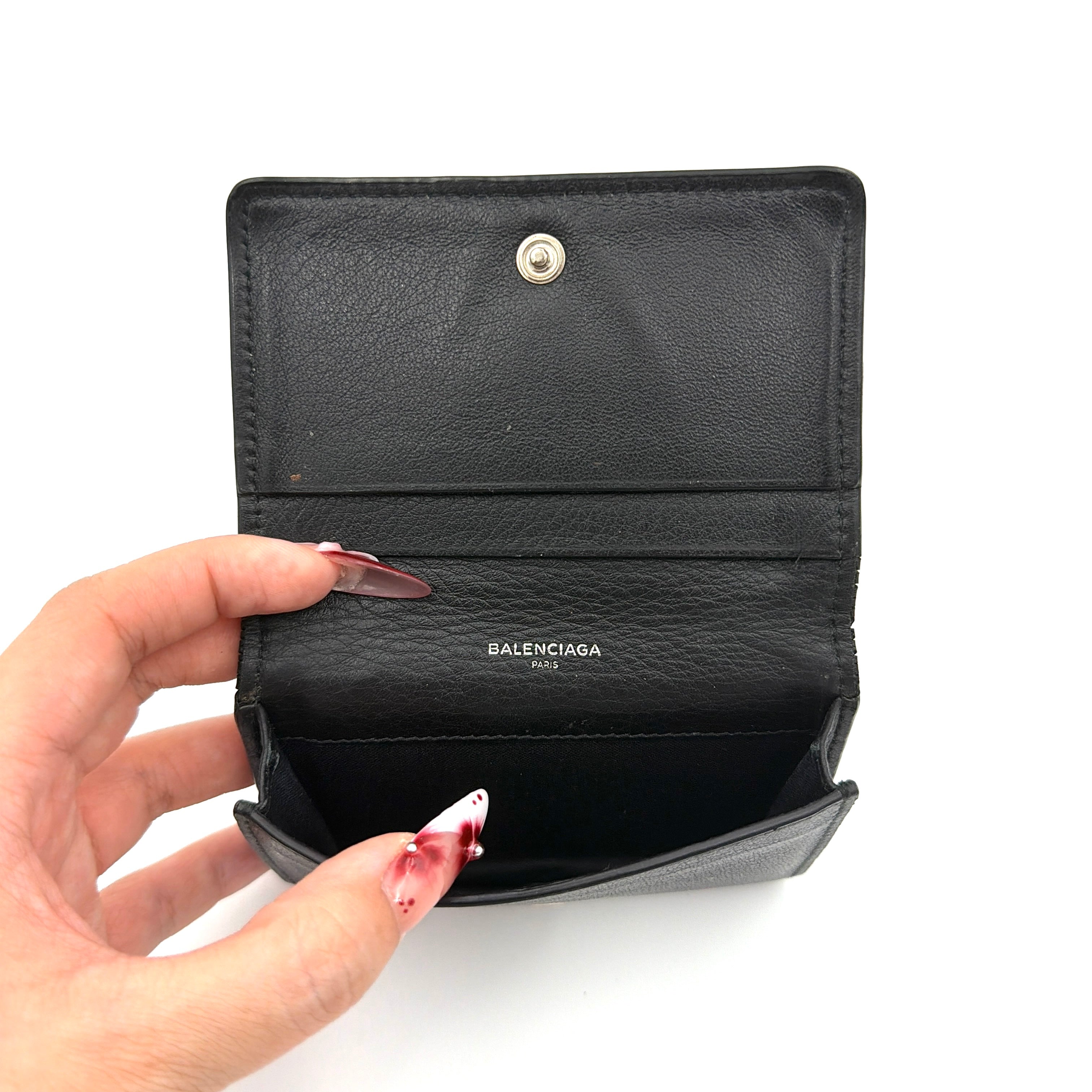 Balenciaga Everyday Cash Cardholder Wallet Black