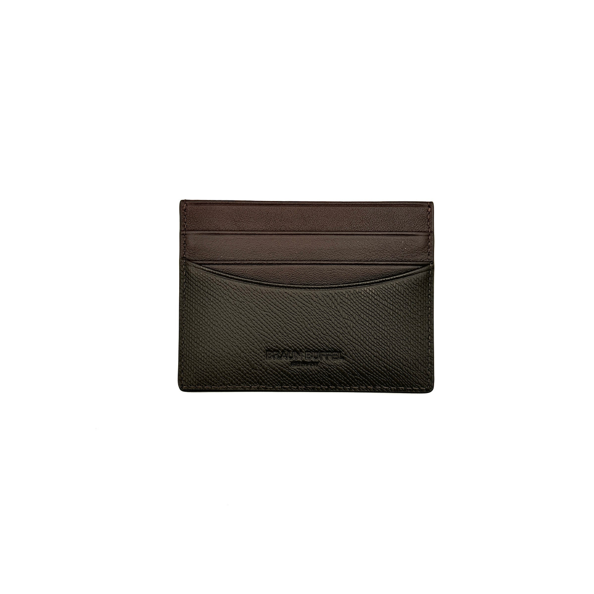 Braun Büffel Leather Card Holder Brown