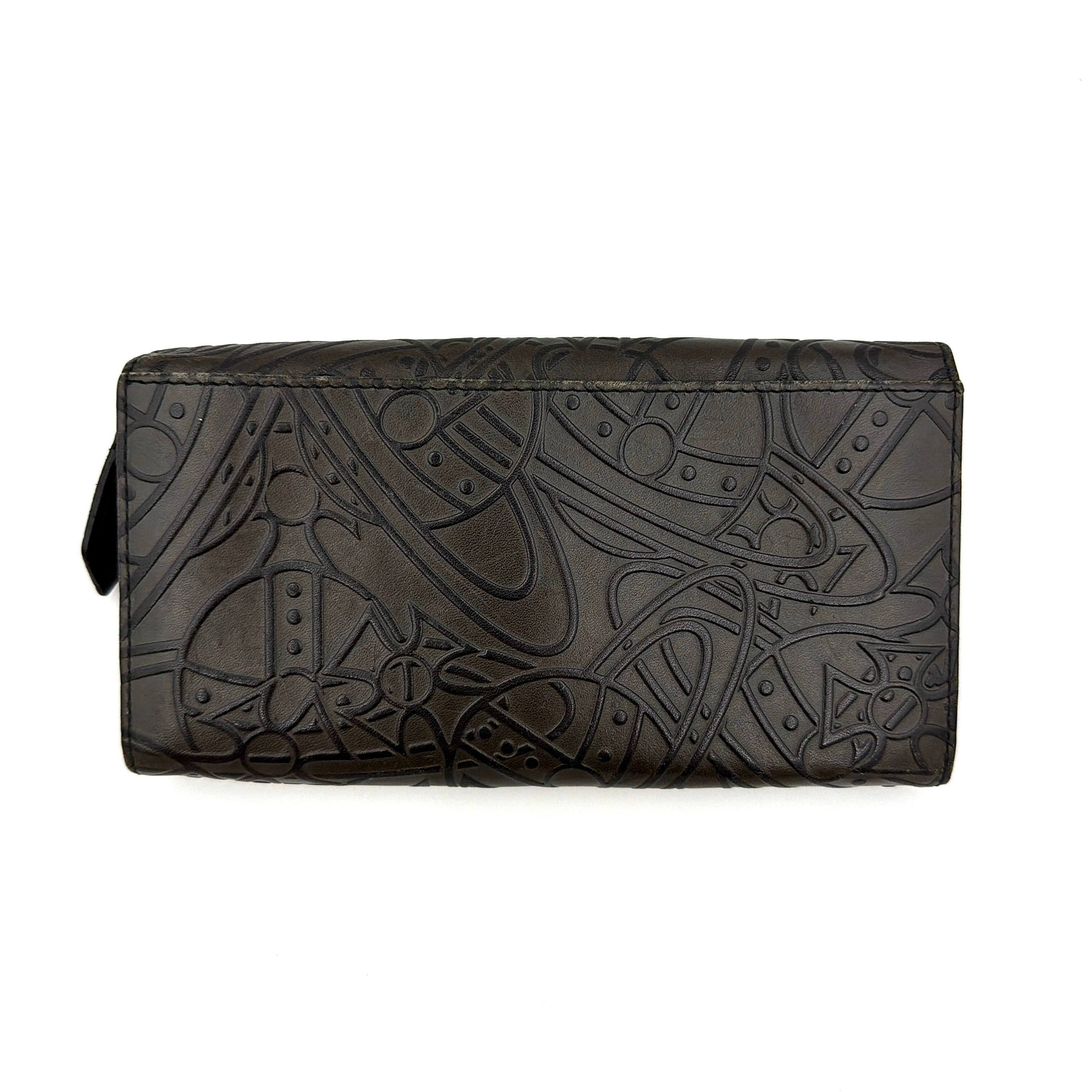 Vivienne Westwood Multi Orb Pattern Long Wallet Black