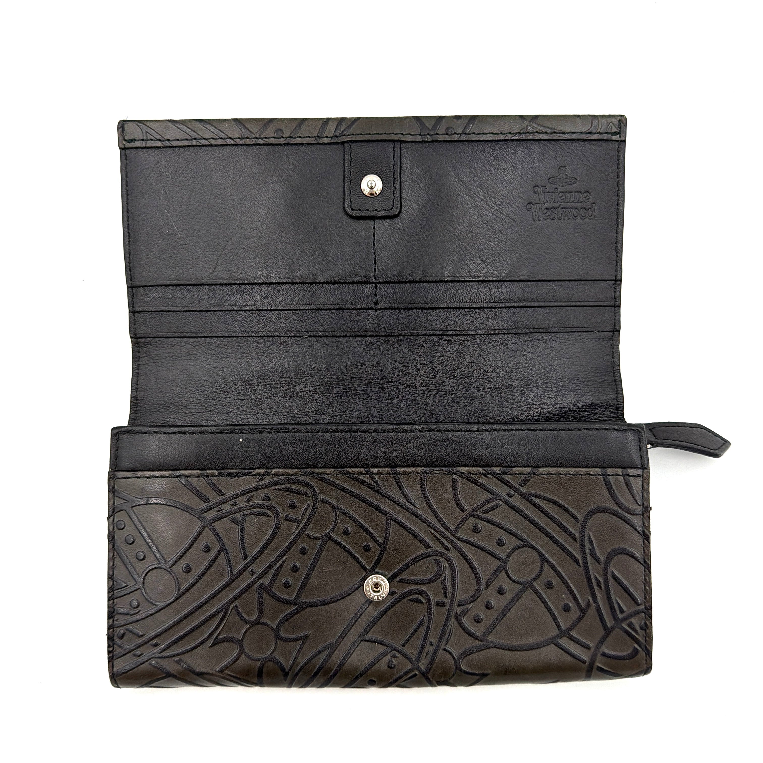 Vivienne Westwood Multi Orb Pattern Long Wallet Black