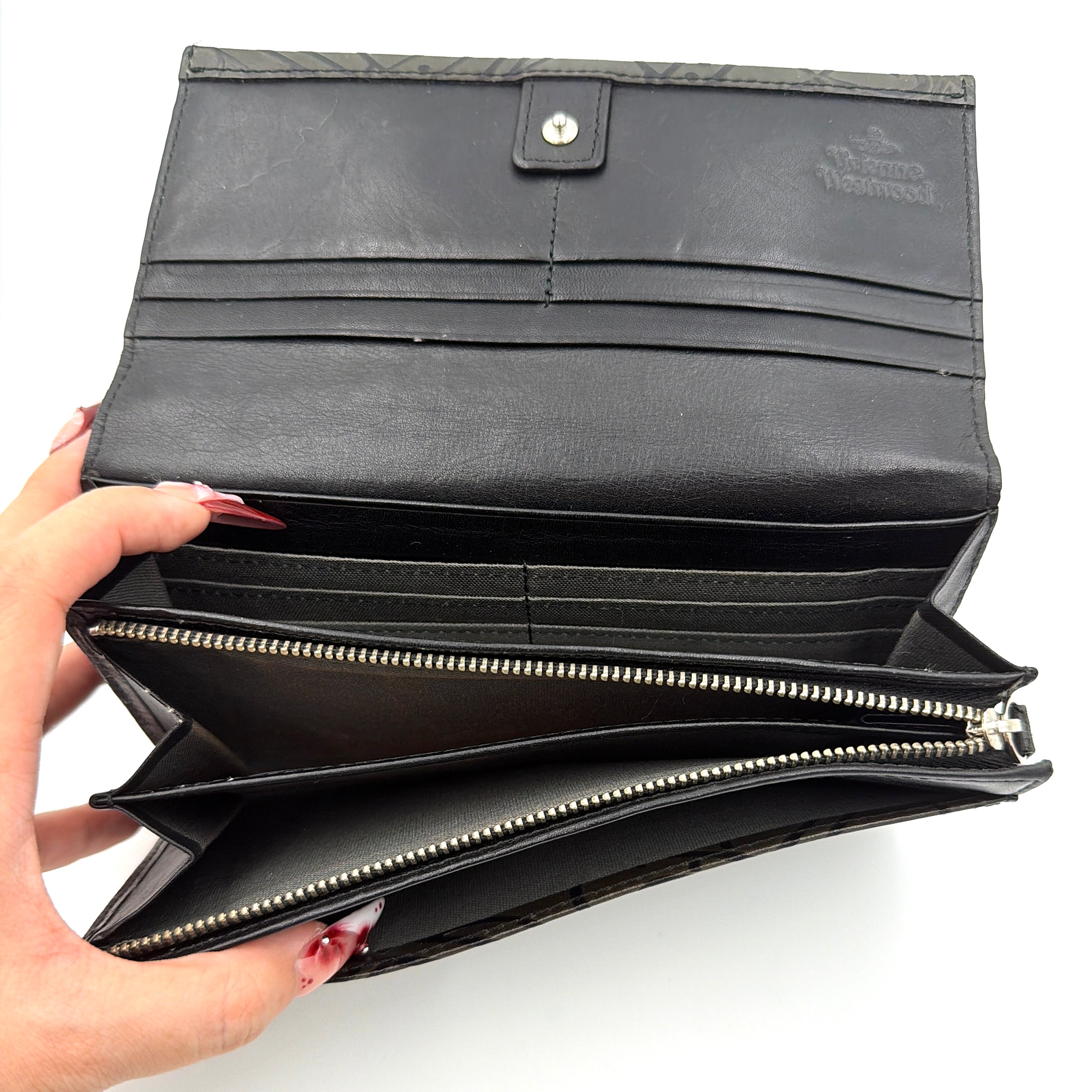 Vivienne Westwood Multi Orb Pattern Long Wallet Black