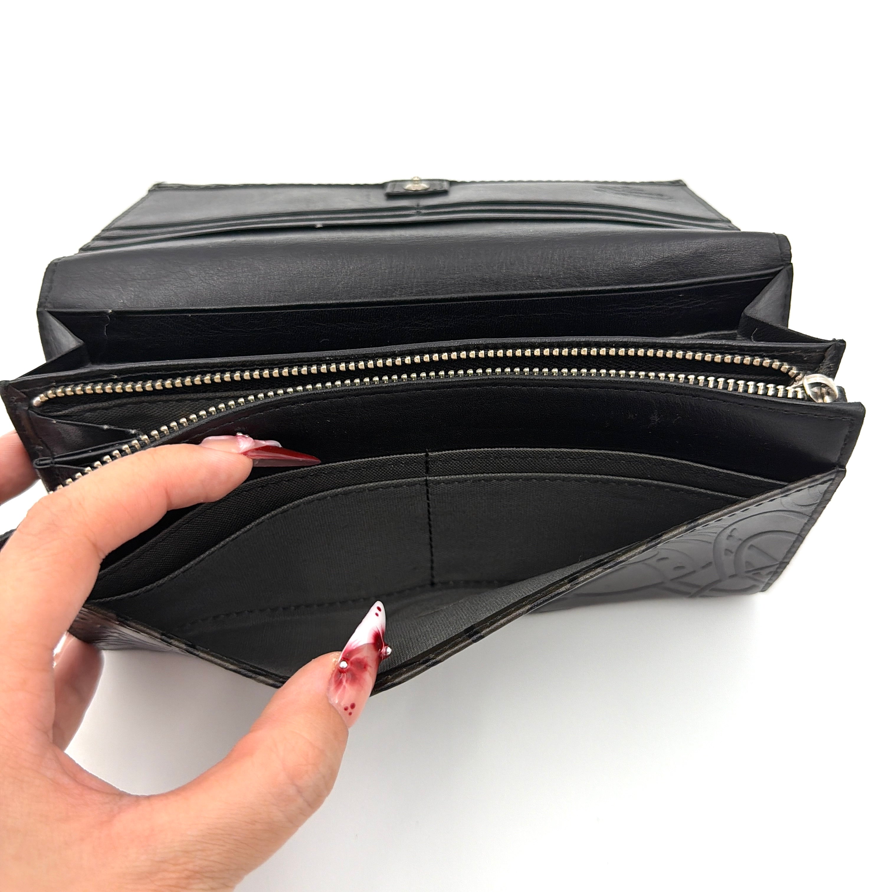 Vivienne Westwood Multi Orb Pattern Long Wallet Black