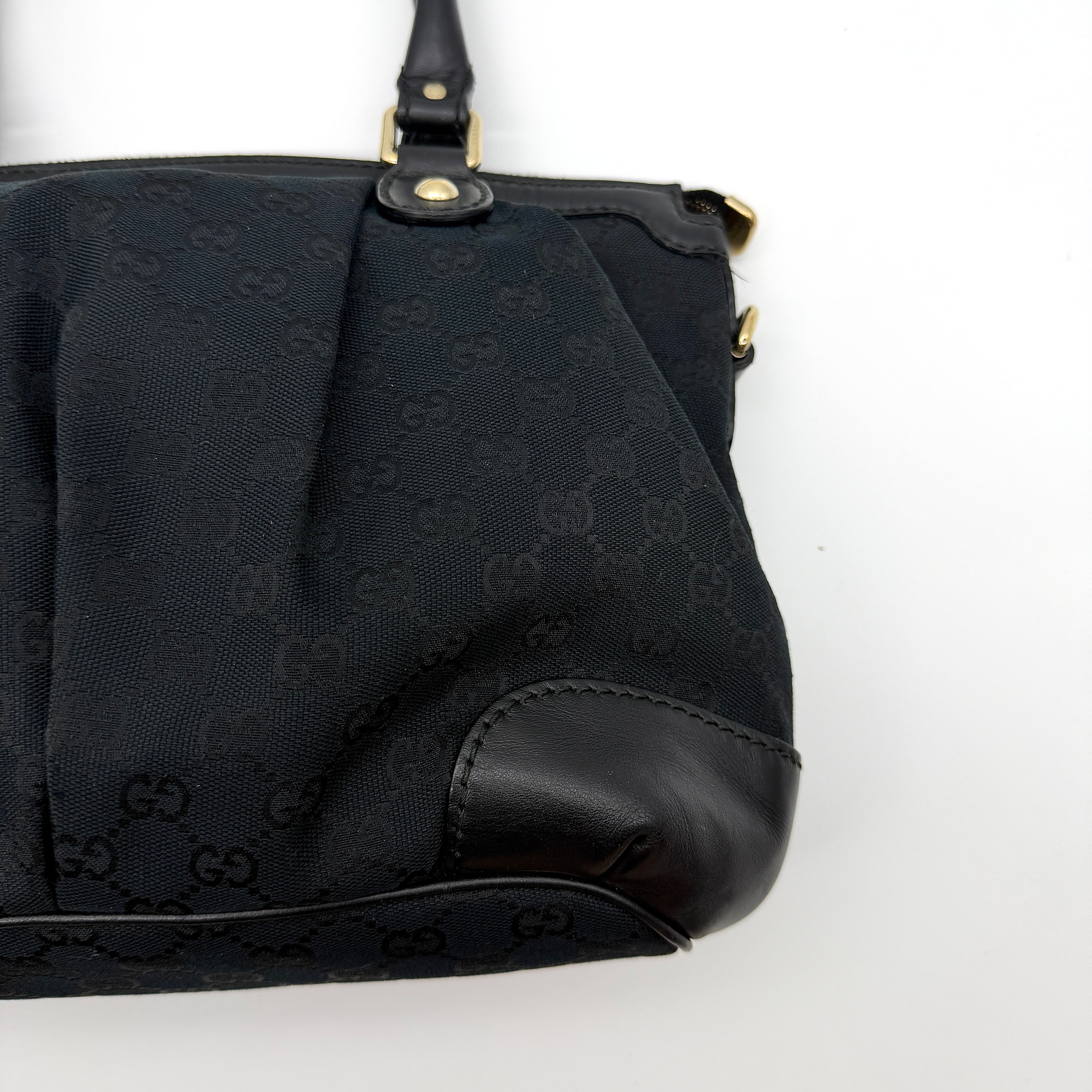 Gucci GG Monogram Shoulder Bag Black