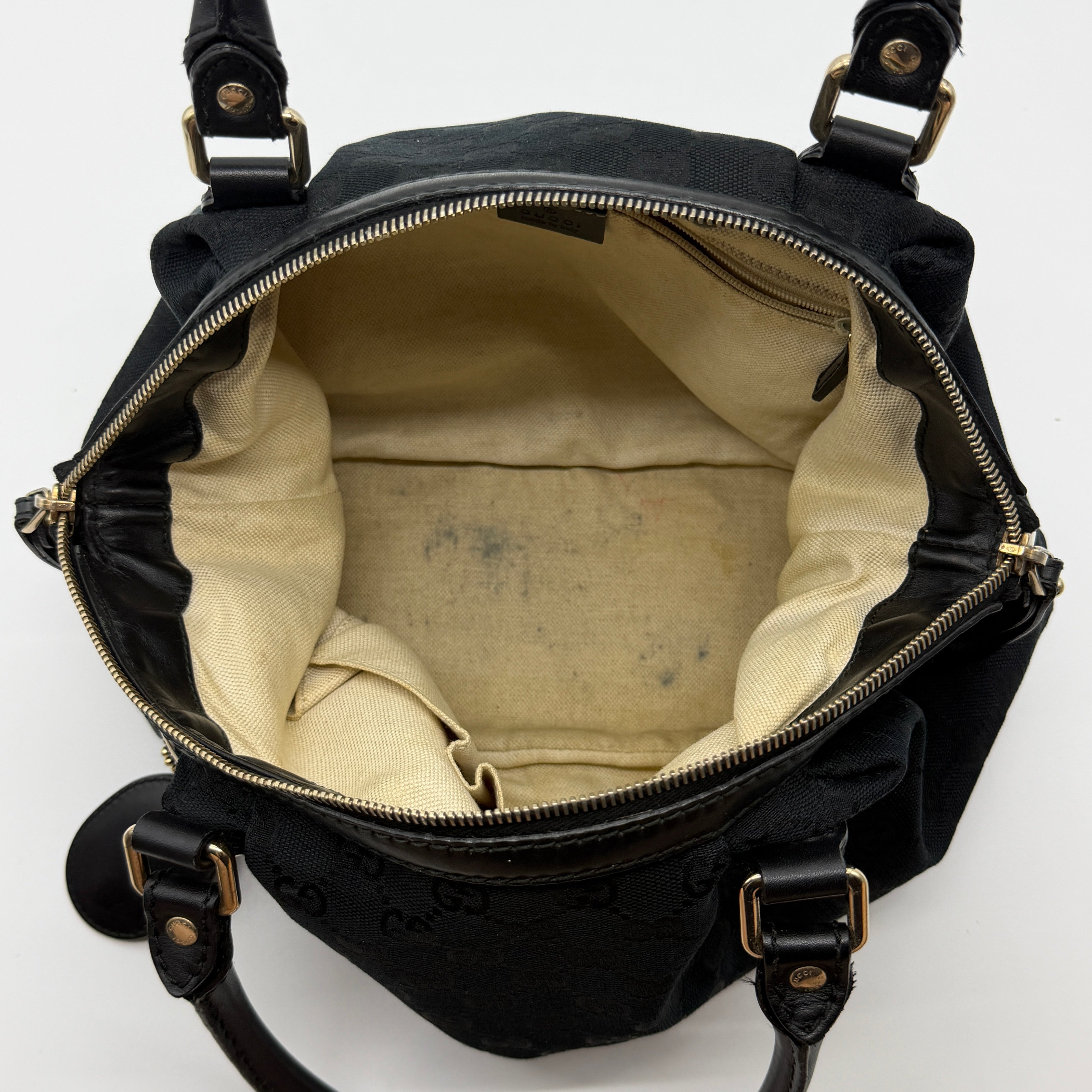 Gucci GG Monogram Shoulder Bag Black