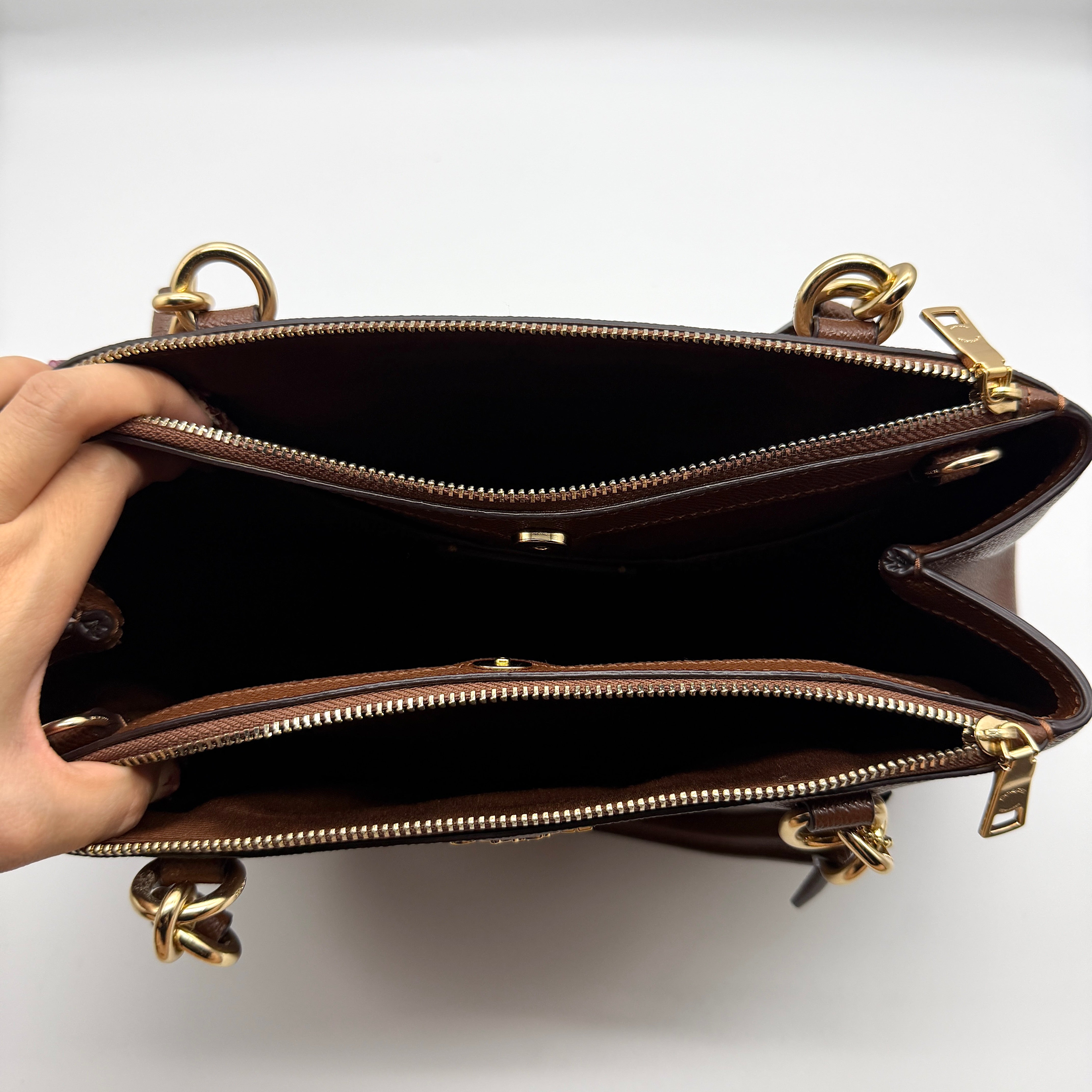 Coach Brooke Carryall Shoulder Bag Beige/Brown