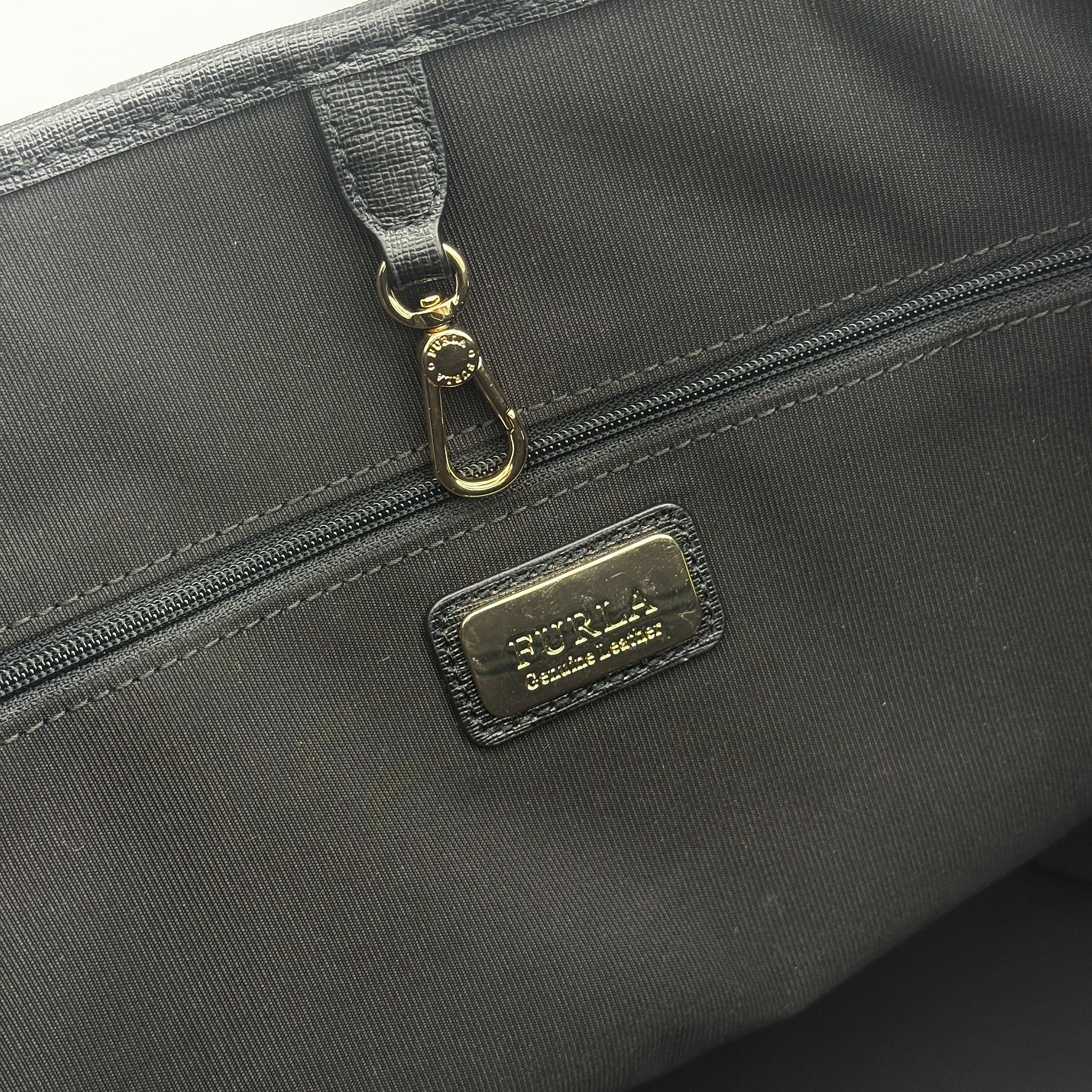 Furla Ariana Leather Tote Bag Black