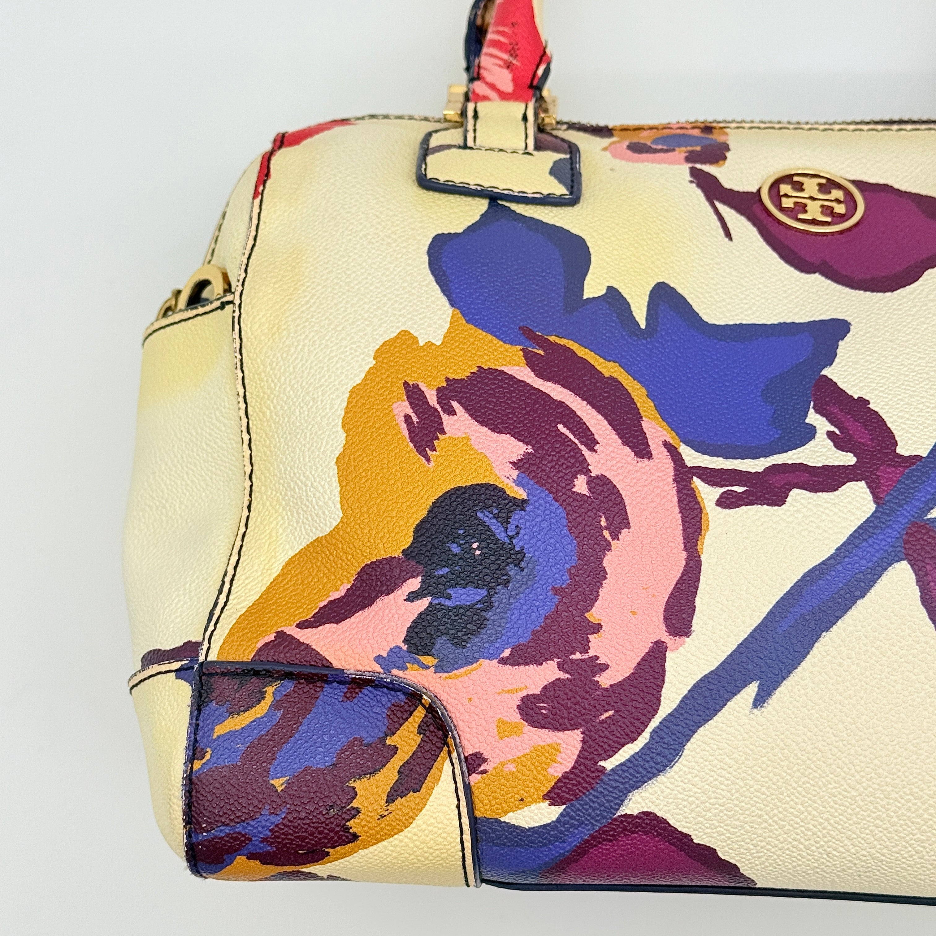 Tory Burch 2Way Robinson Middy Satchel Handbag Multi