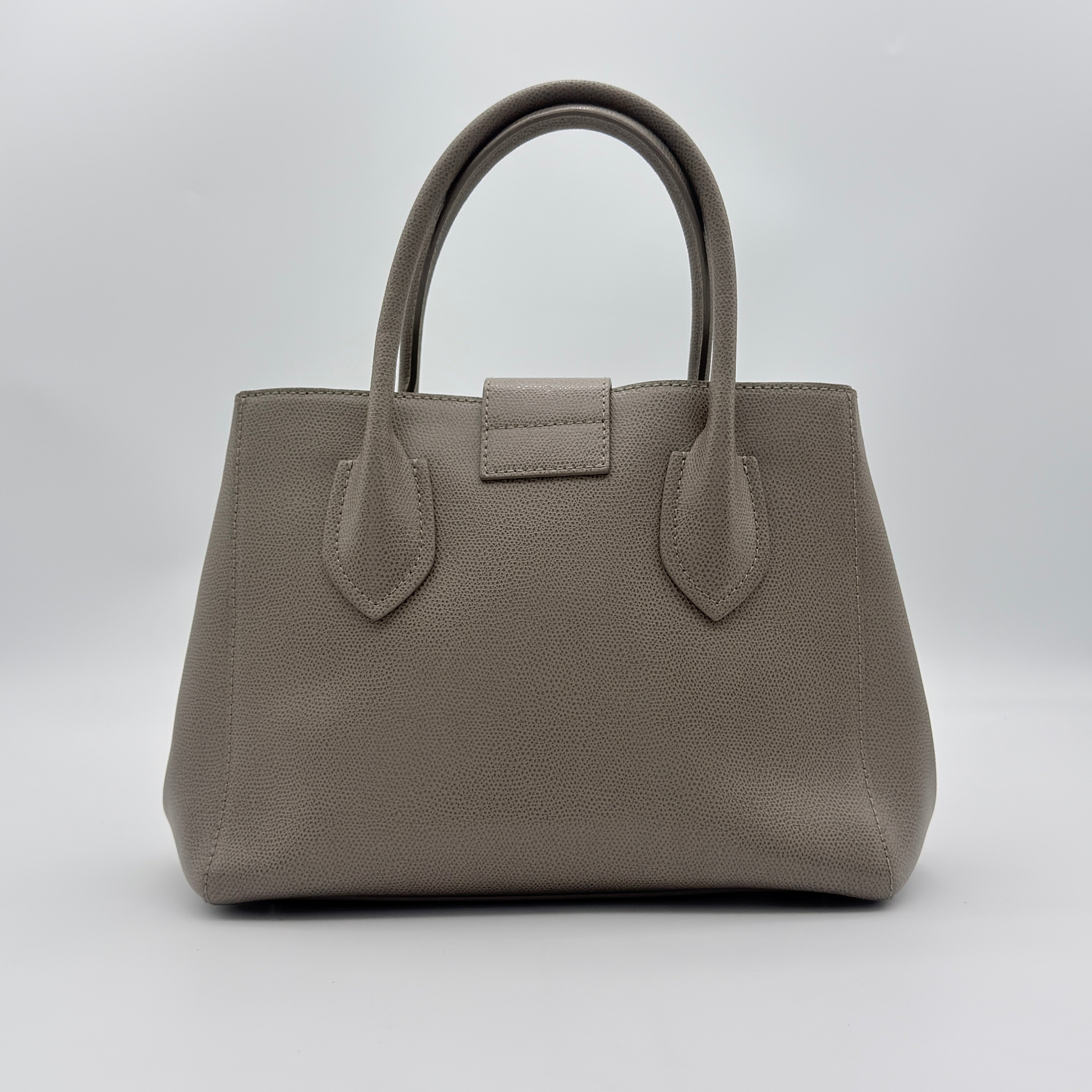 Furla 2Way Metropolis Leather Handbag Grey