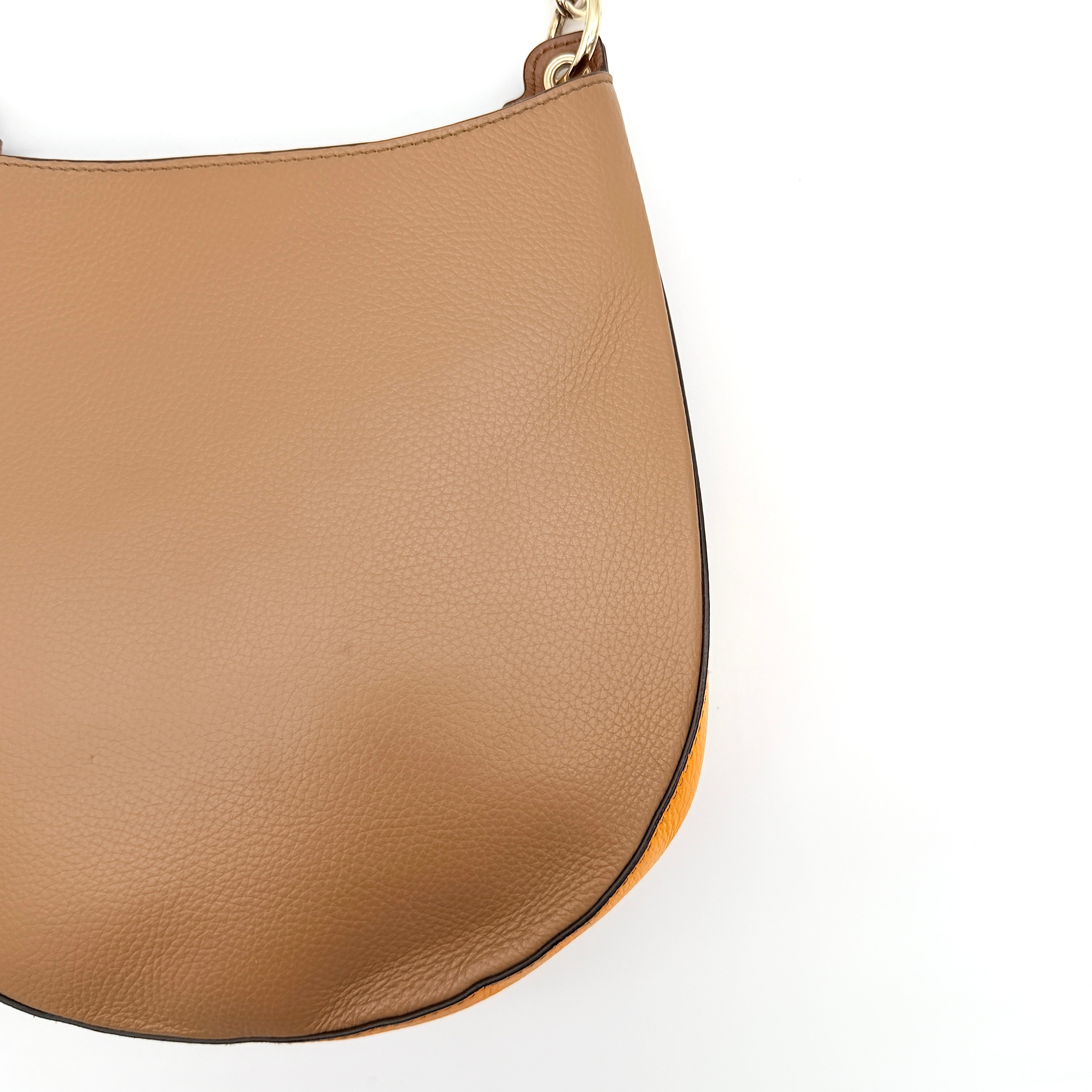 Furla 2Way Afrodite Hobo Shoulder Bag Brown