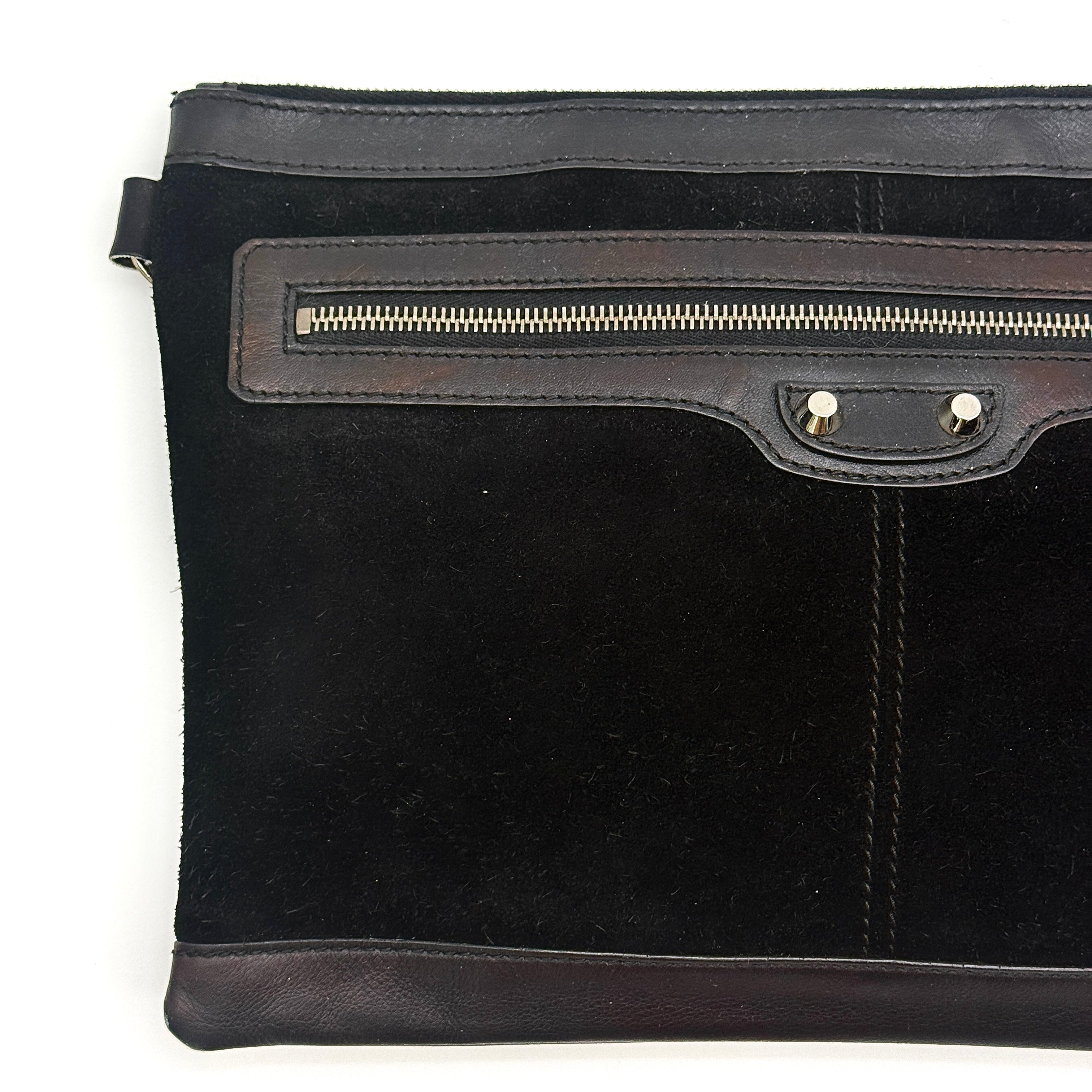 Balenciaga City Clip Clutch Bag Black