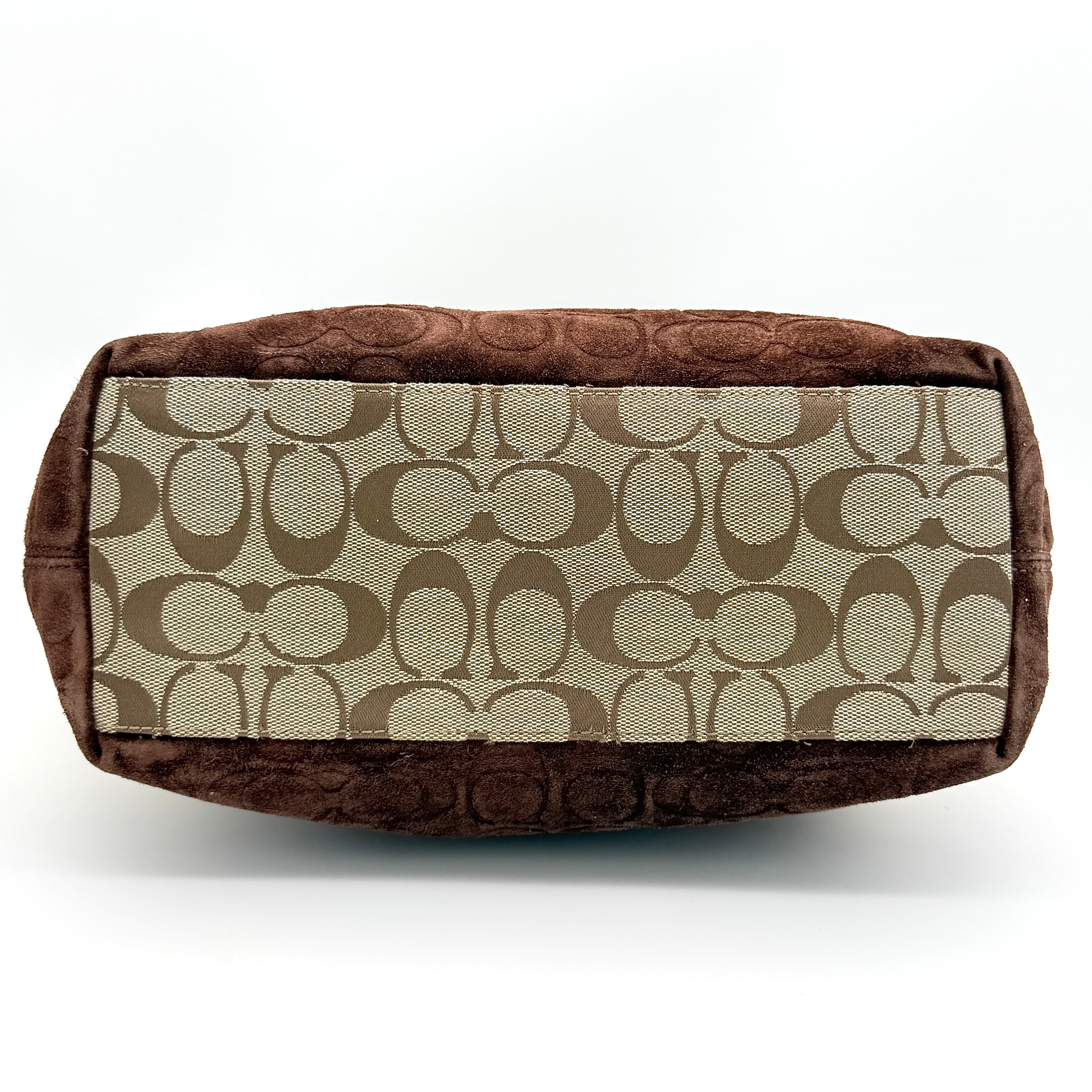 Coach Y2K Signature Patchwork Tote Bag Brown