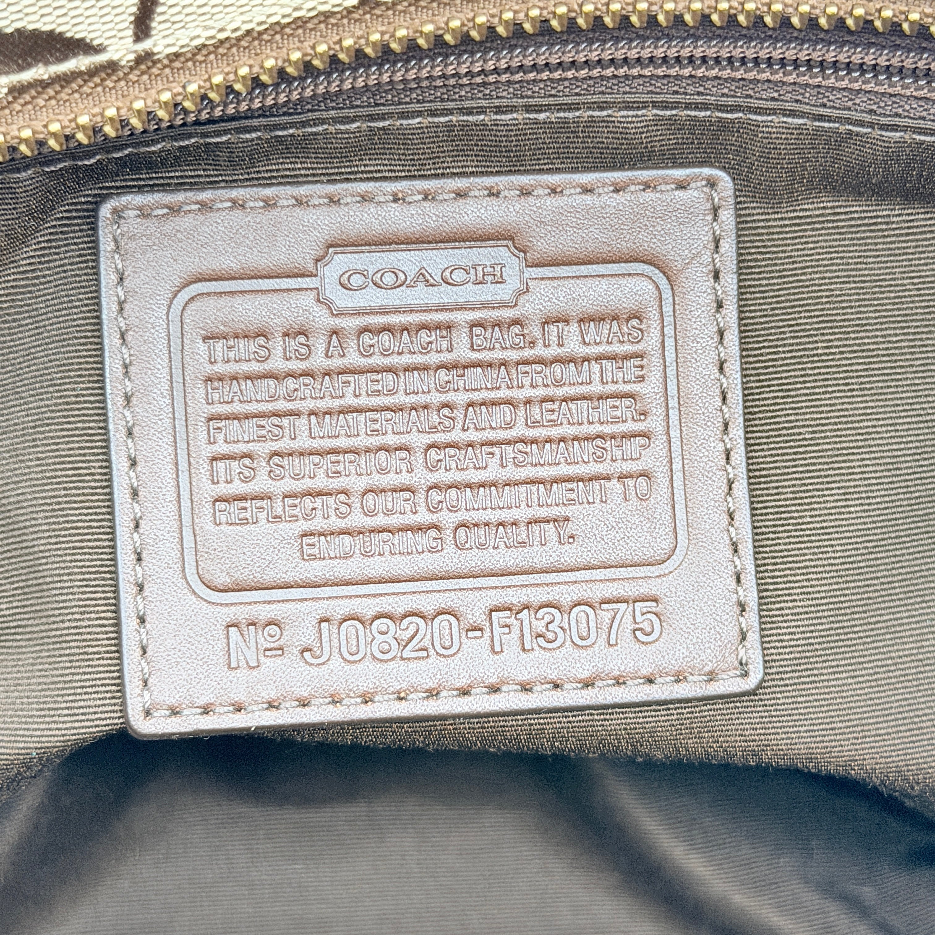 Coach Y2K Signature Patchwork Tote Bag Brown