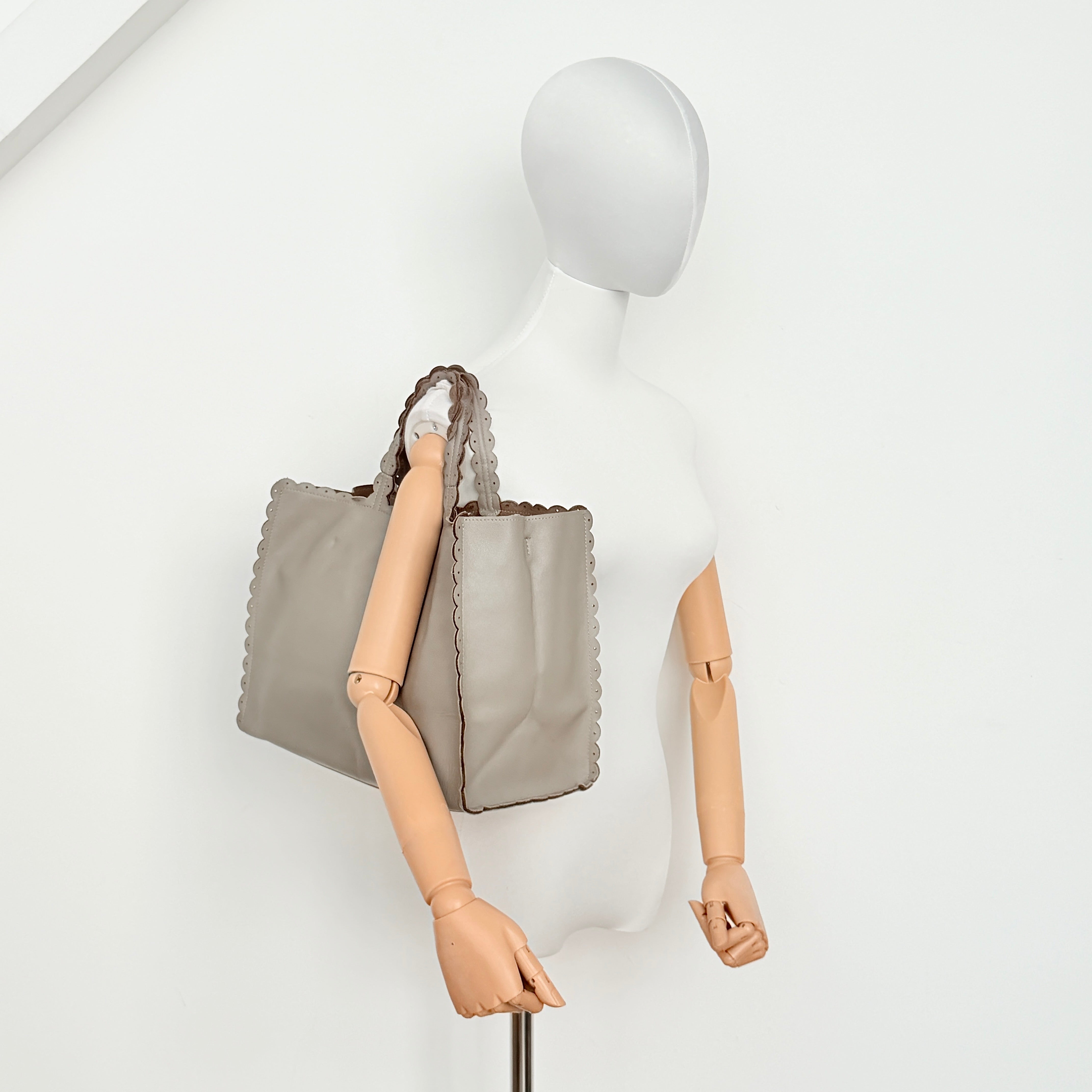 Furla 2Way Merletto Handbag Grey