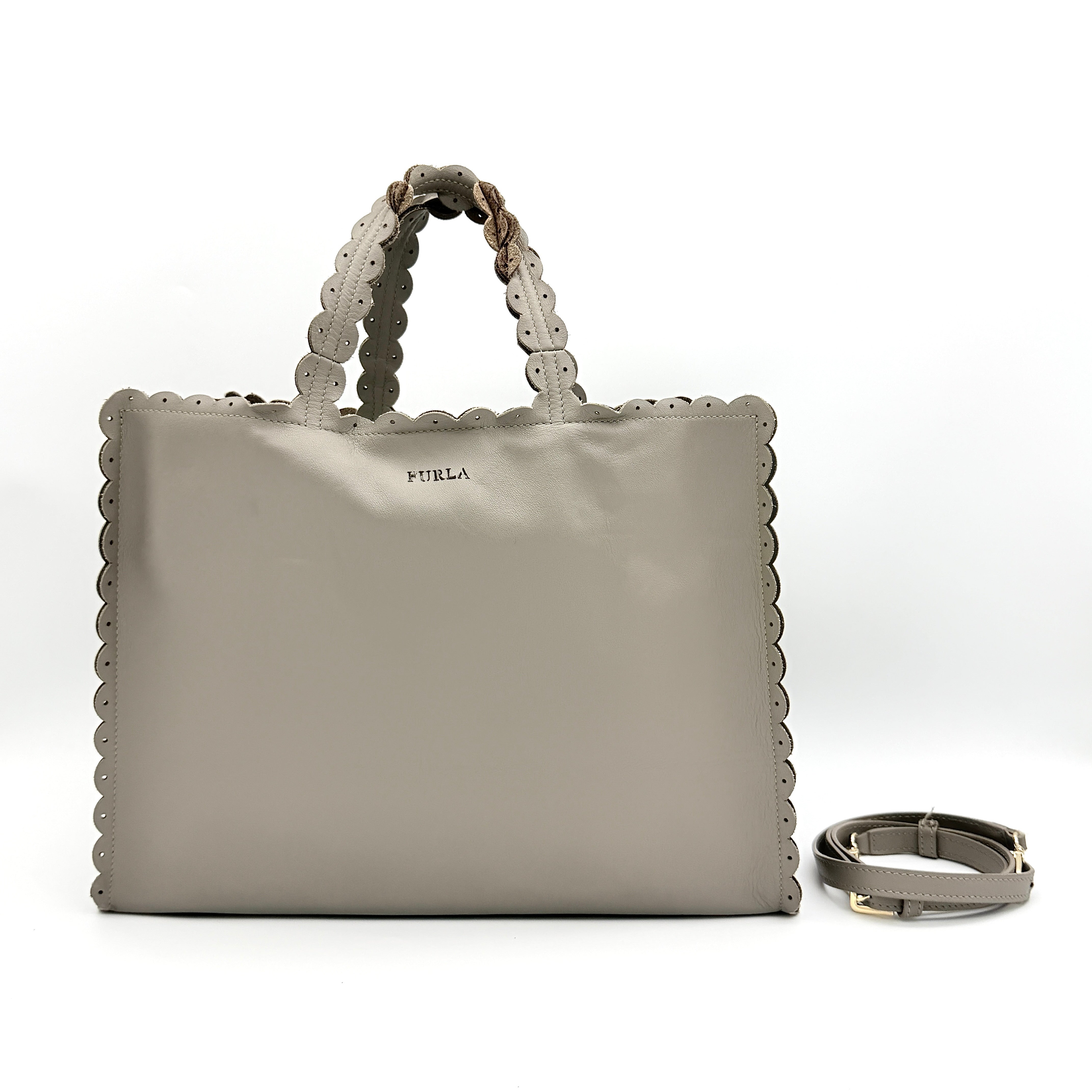 Furla 2Way Merletto Handbag Grey
