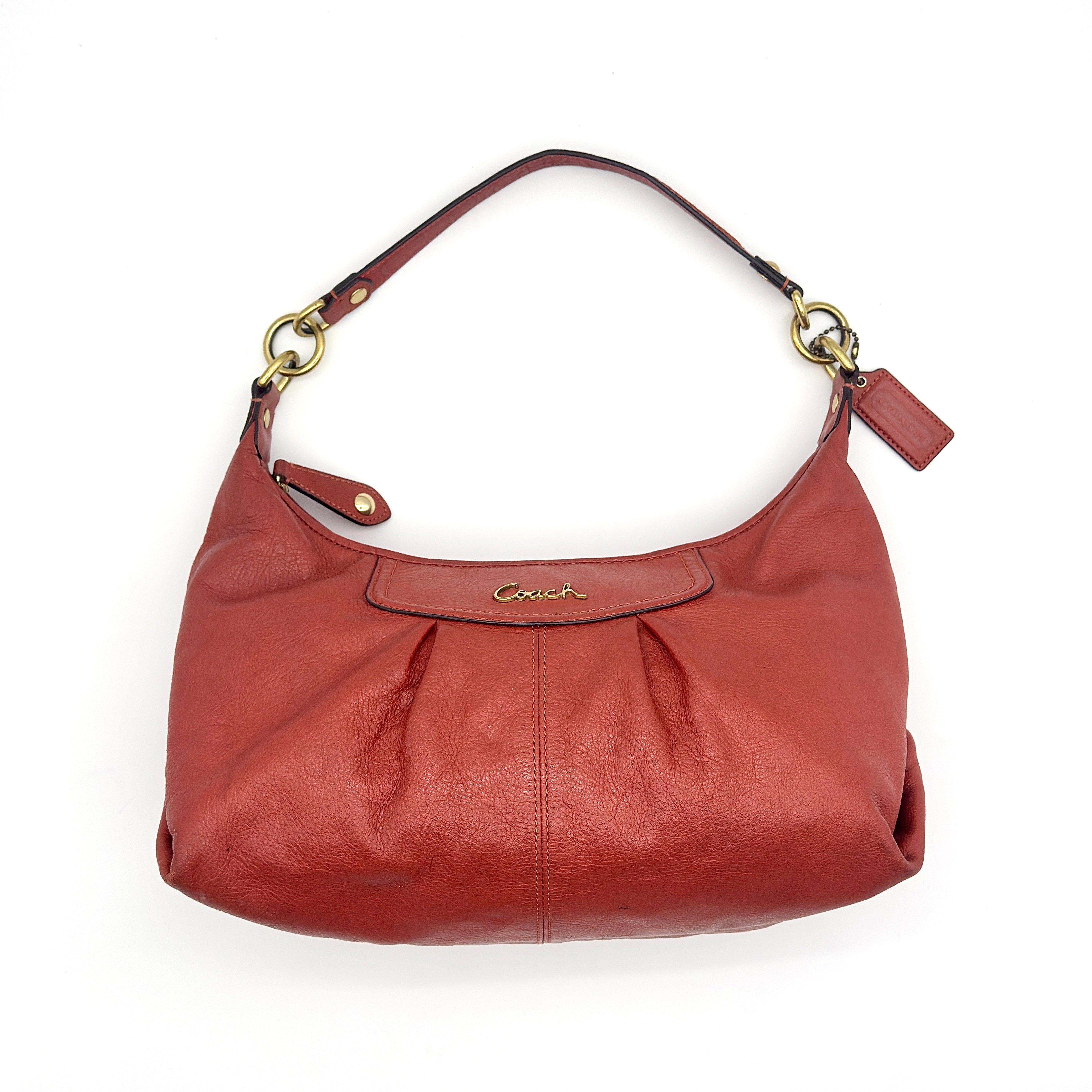Coach Ashley Hobo Shoulder Bag Burnt Orange