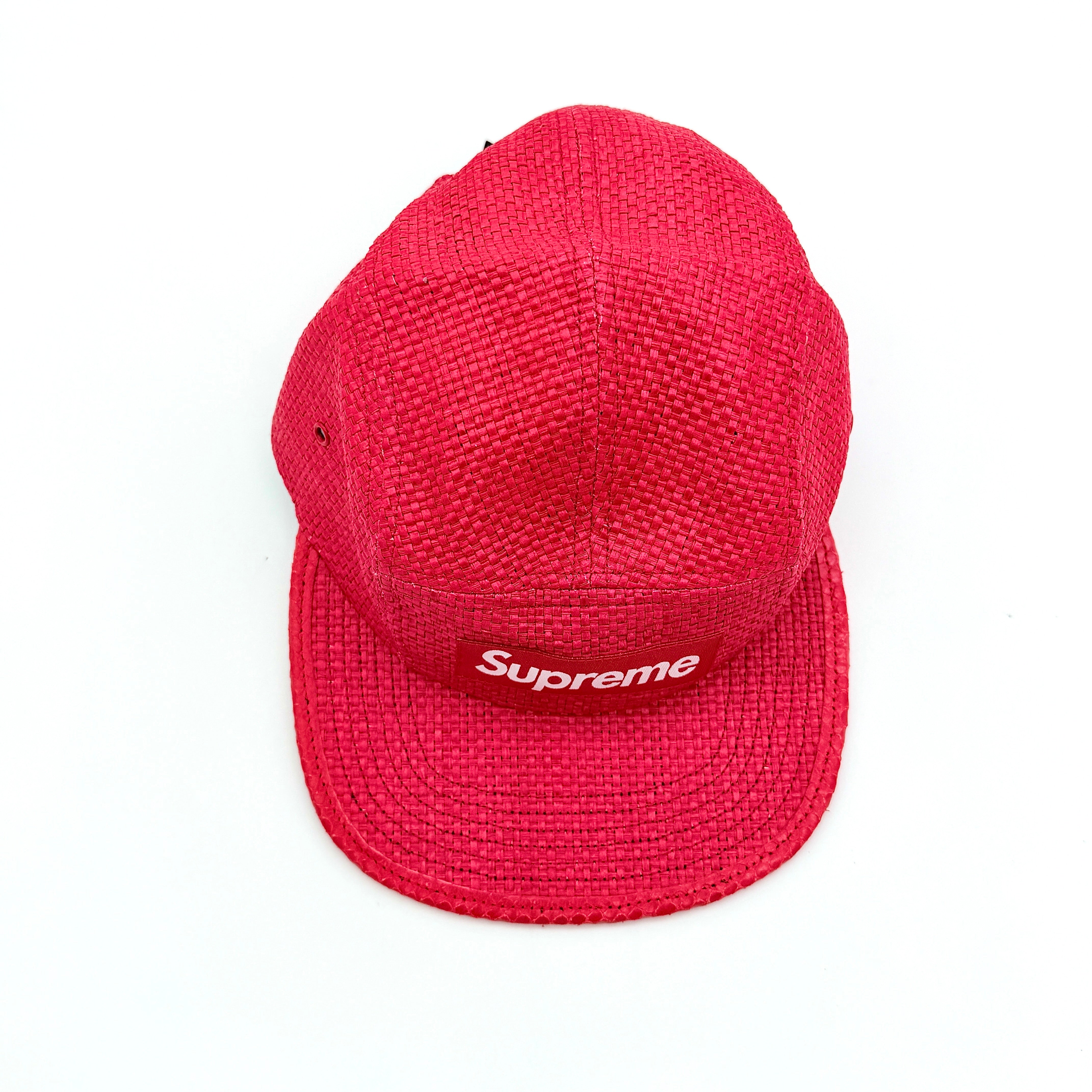 Supreme Raffia Camp Cap Red