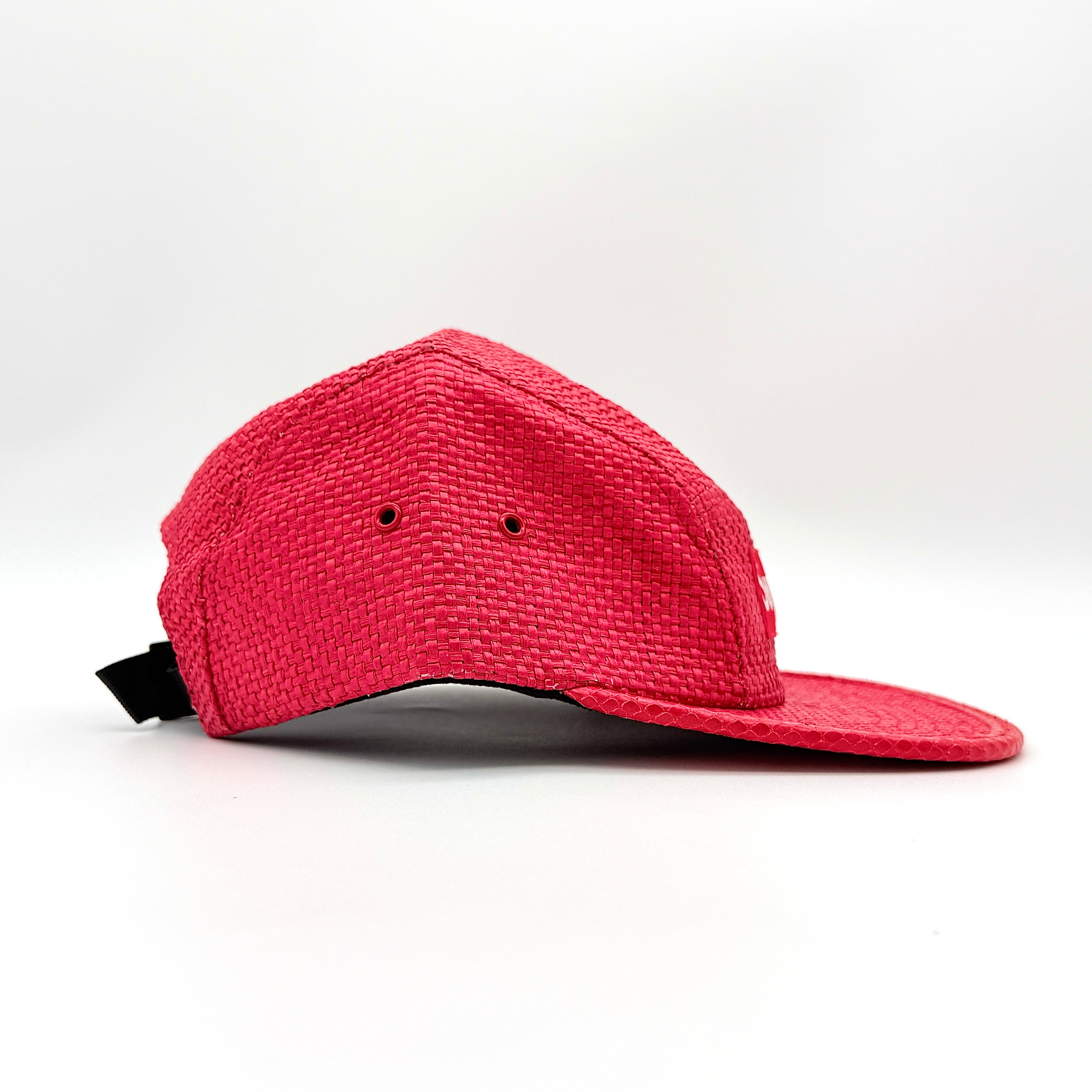 Supreme Raffia Camp Cap Red