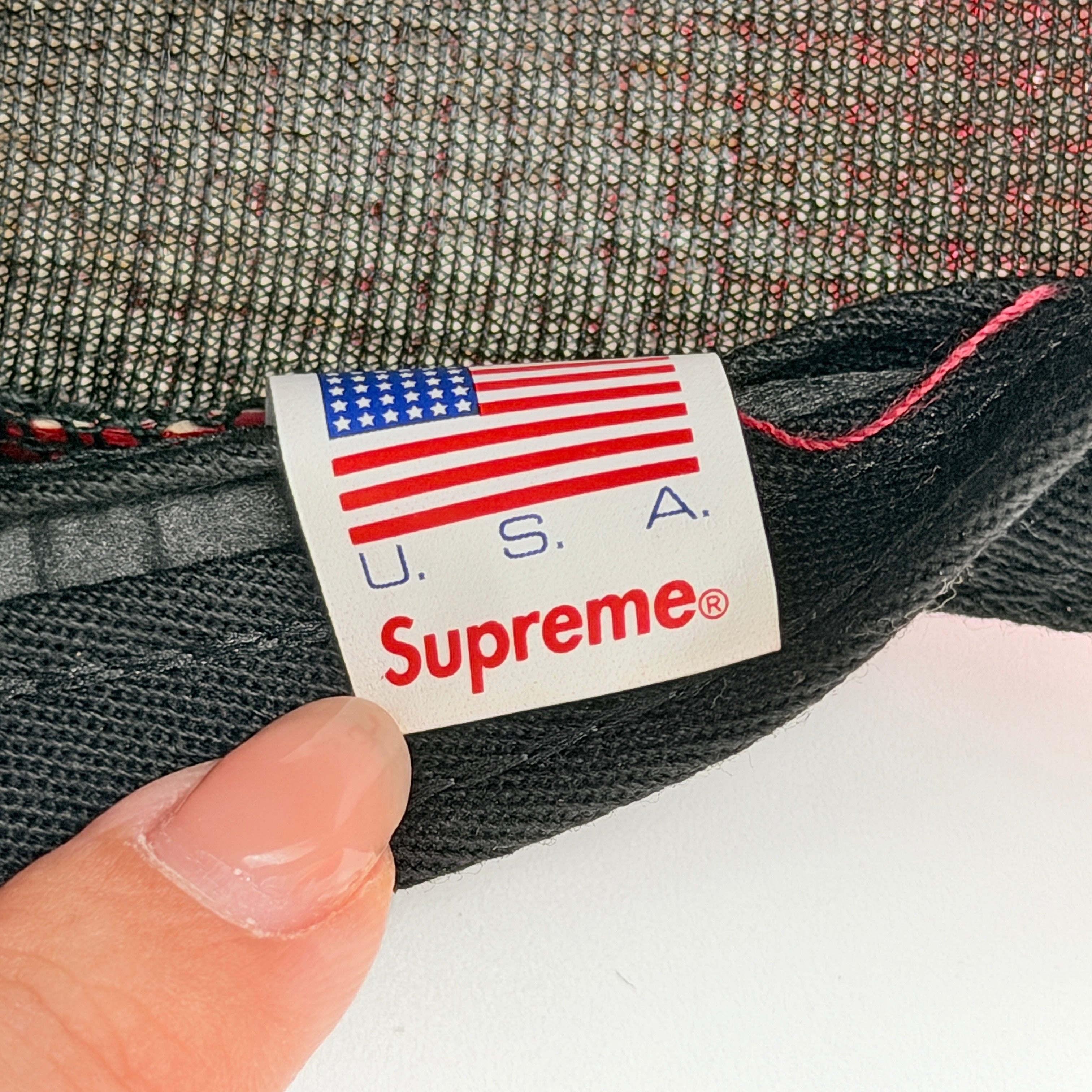 Supreme Raffia Camp Cap Red