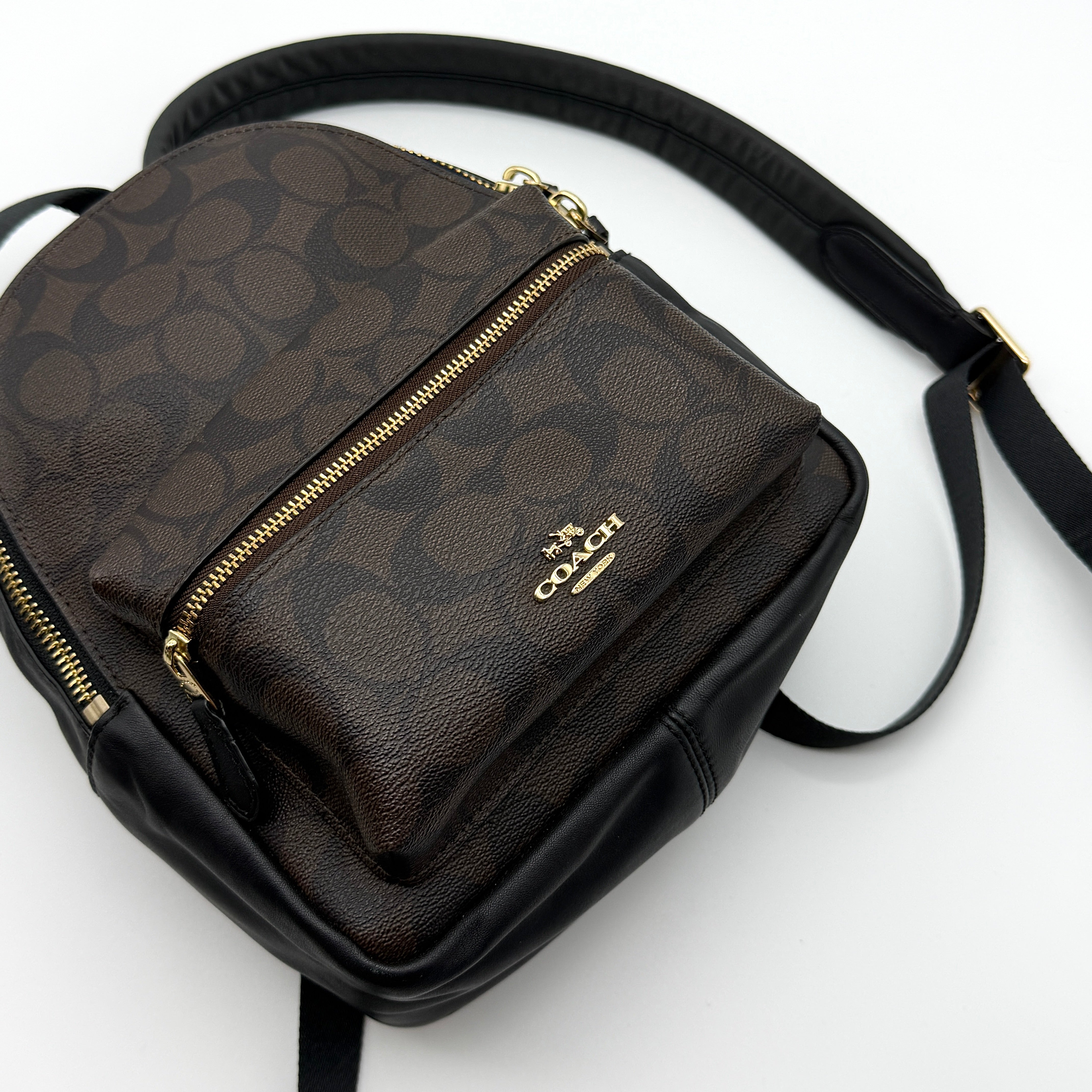 Coach Signature Mini Charlie Backpack Brown