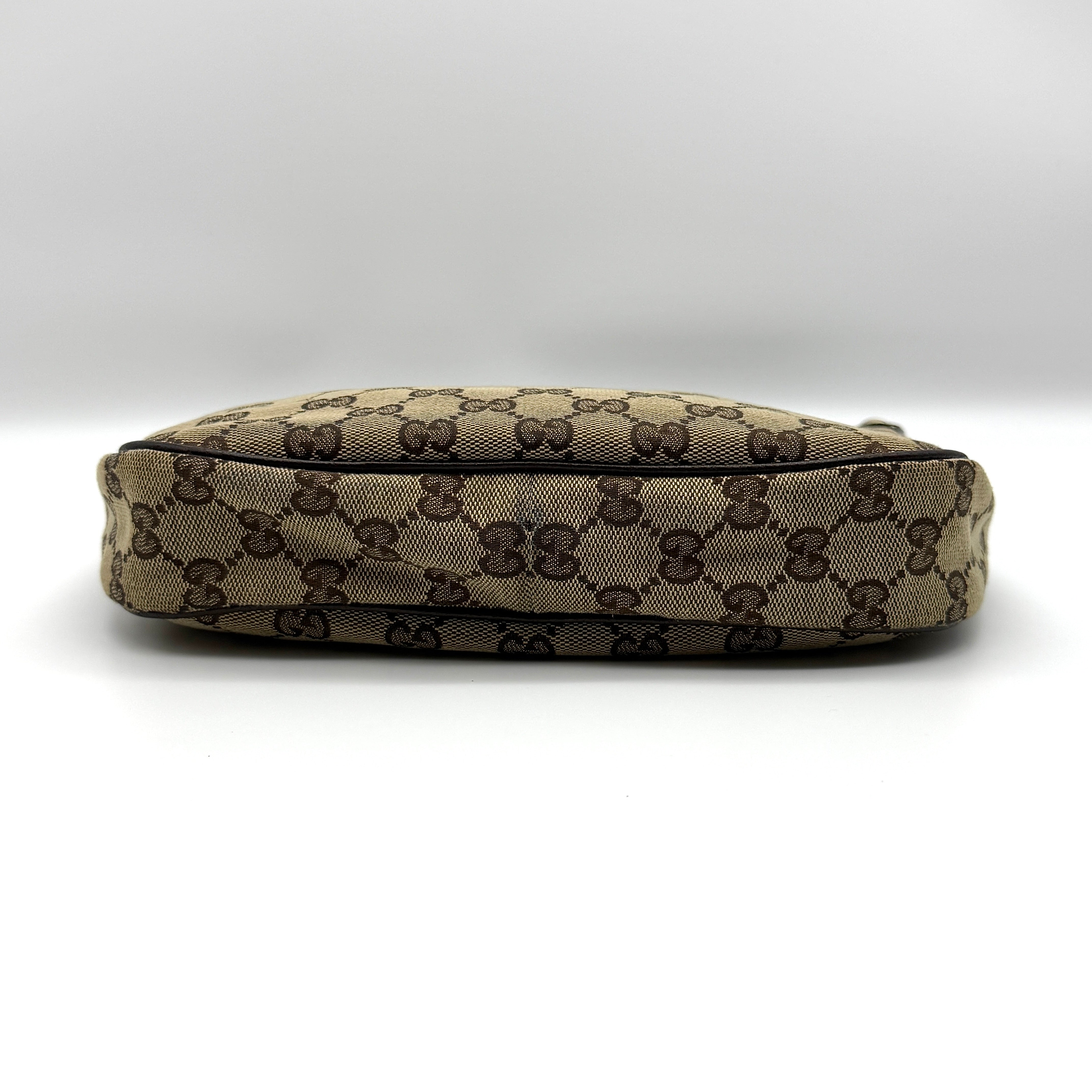 Gucci GG Monogram Hobo Shoulder Bag Beige/Brown