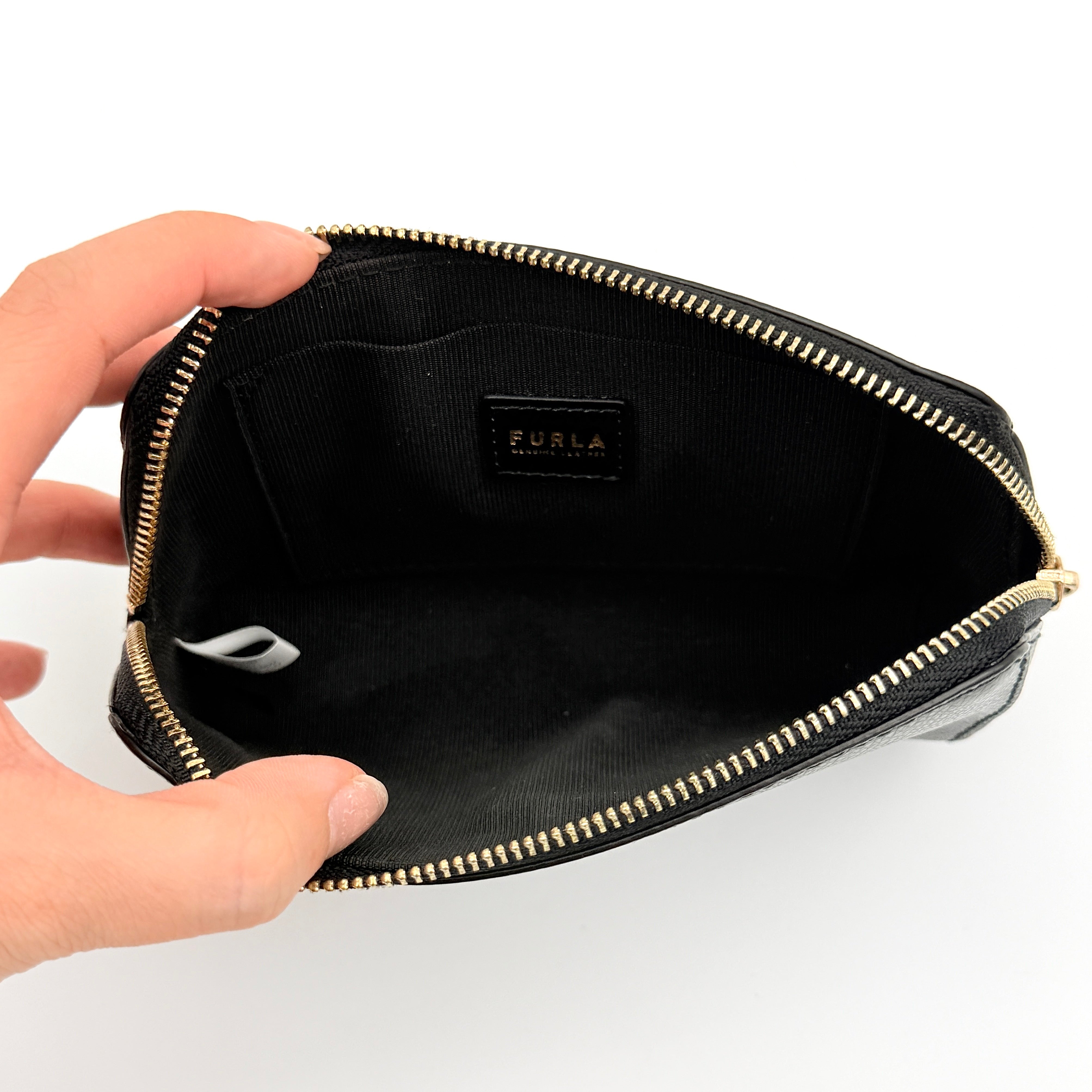 Furla Camelia Cosmetic Pouch Black