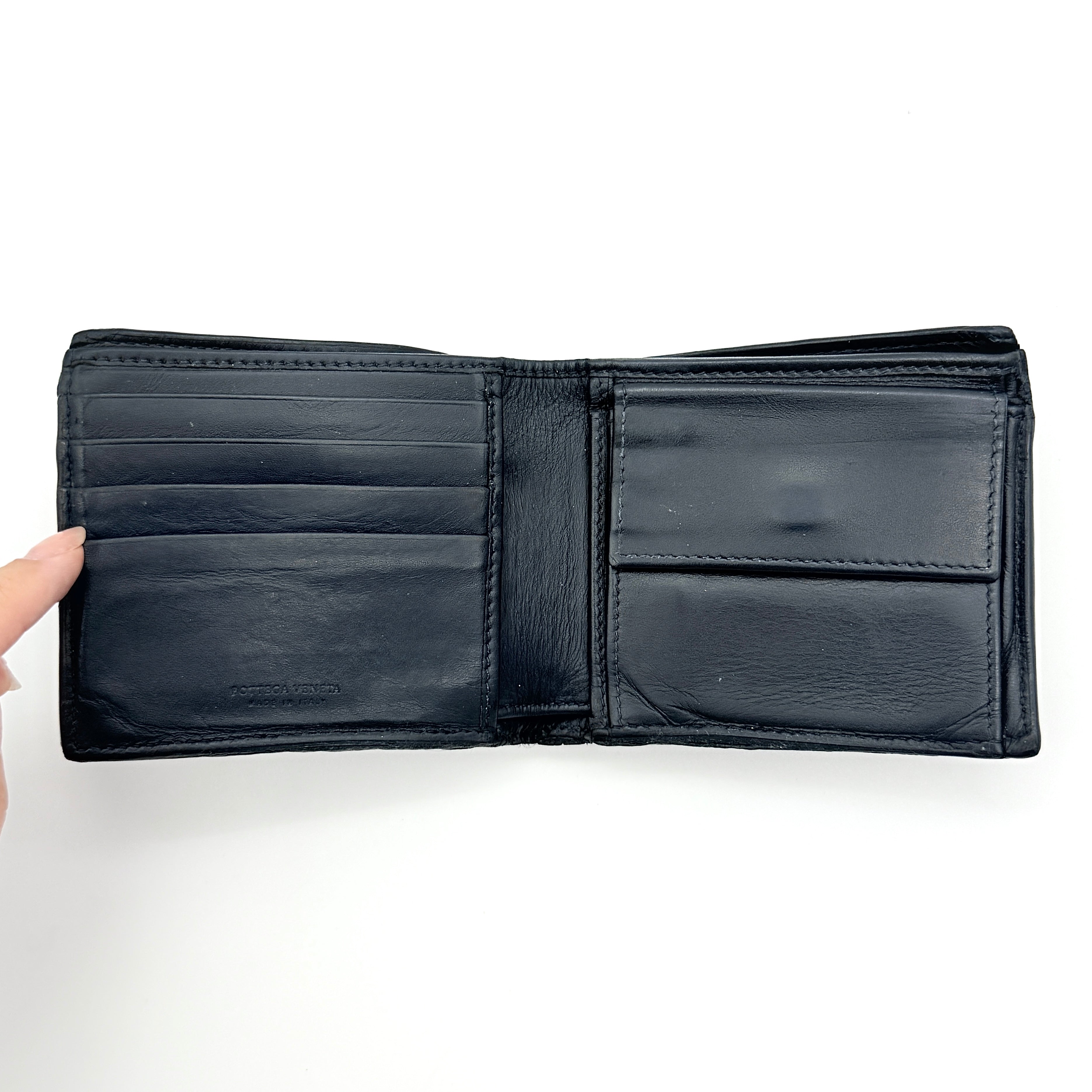 Bottega Veneta Intrecciato Wallet Black