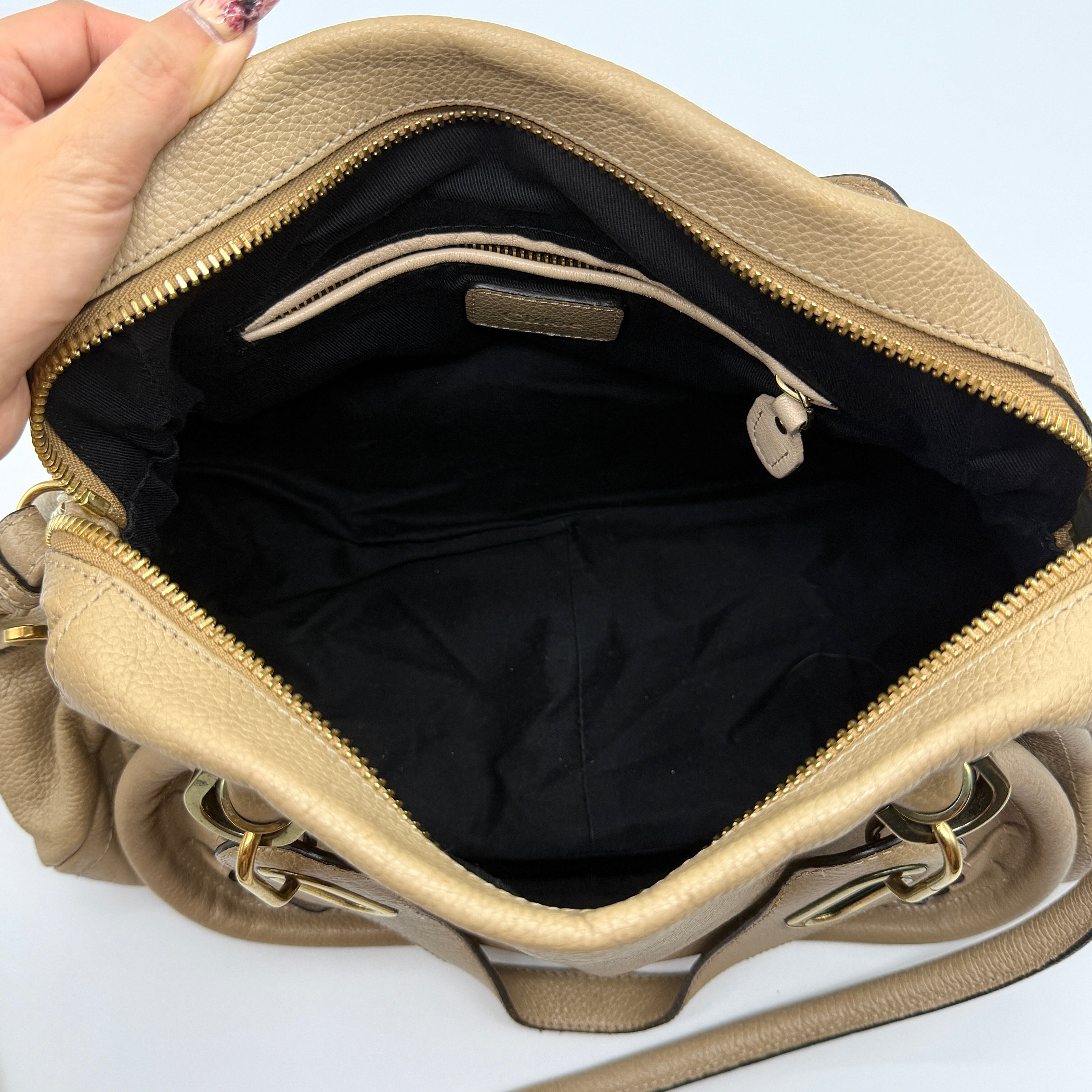 Chloe 2Way Paraty Shoulder Bag Beige