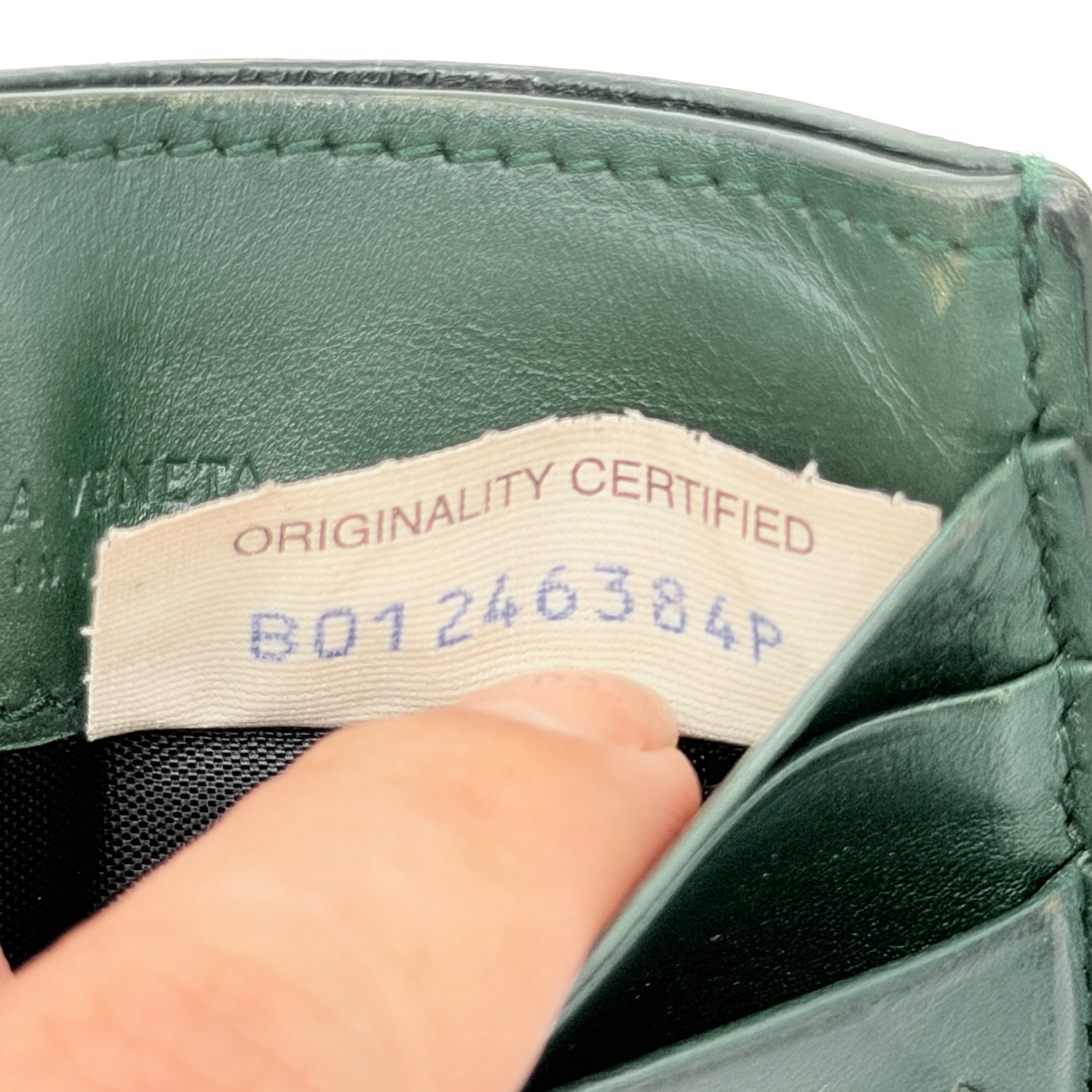 Bottega Veneta Intrecciato Card Holder Green
