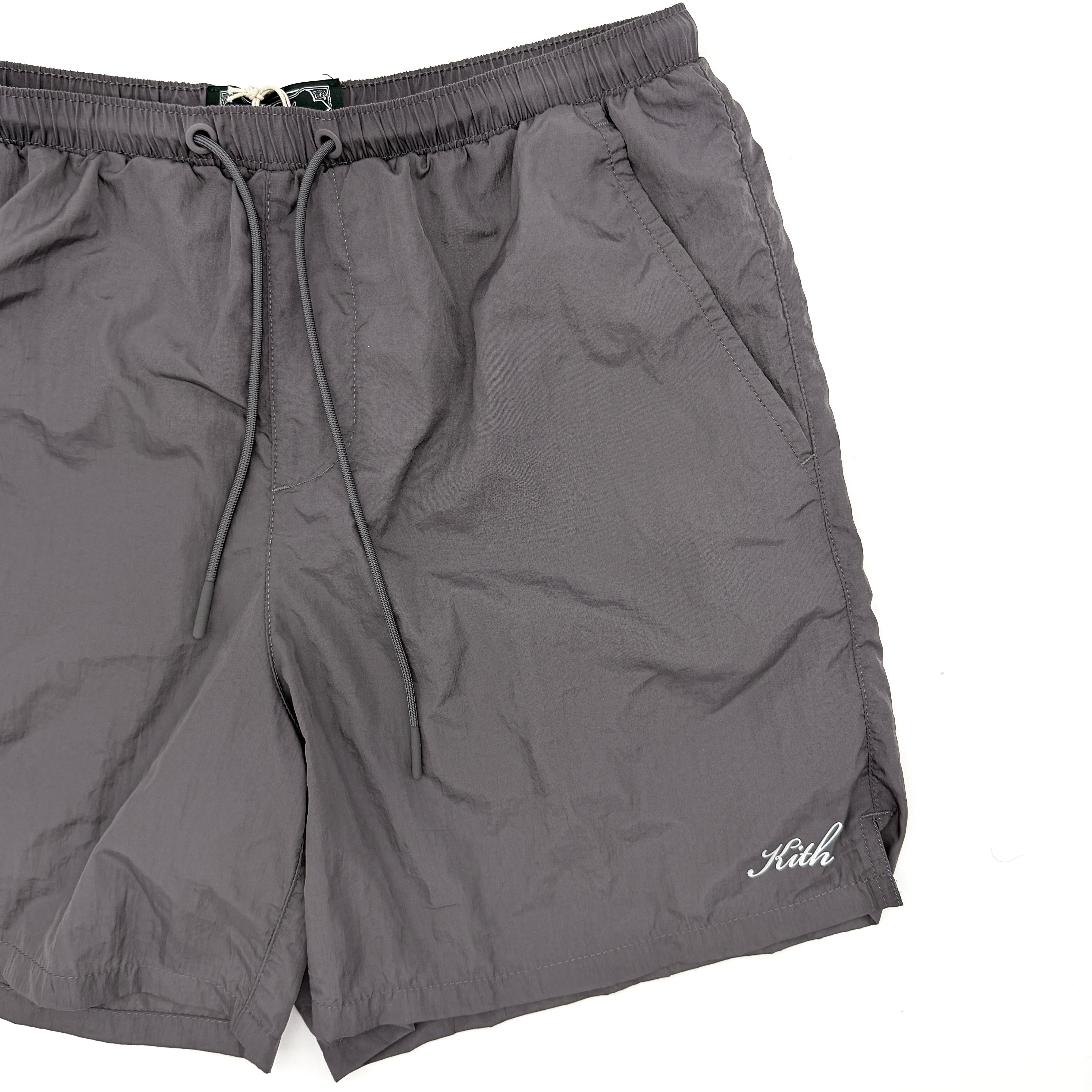 (S) Kith Collins Nylon Active Shorts Grey